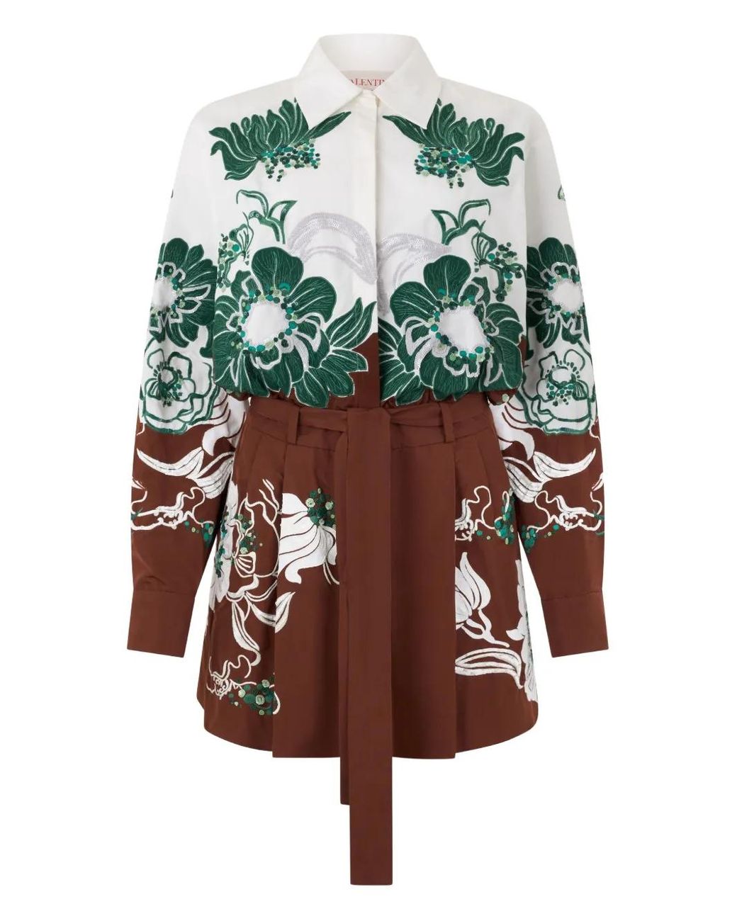 Valentino Garavani White Floral-Print Jumpsuit