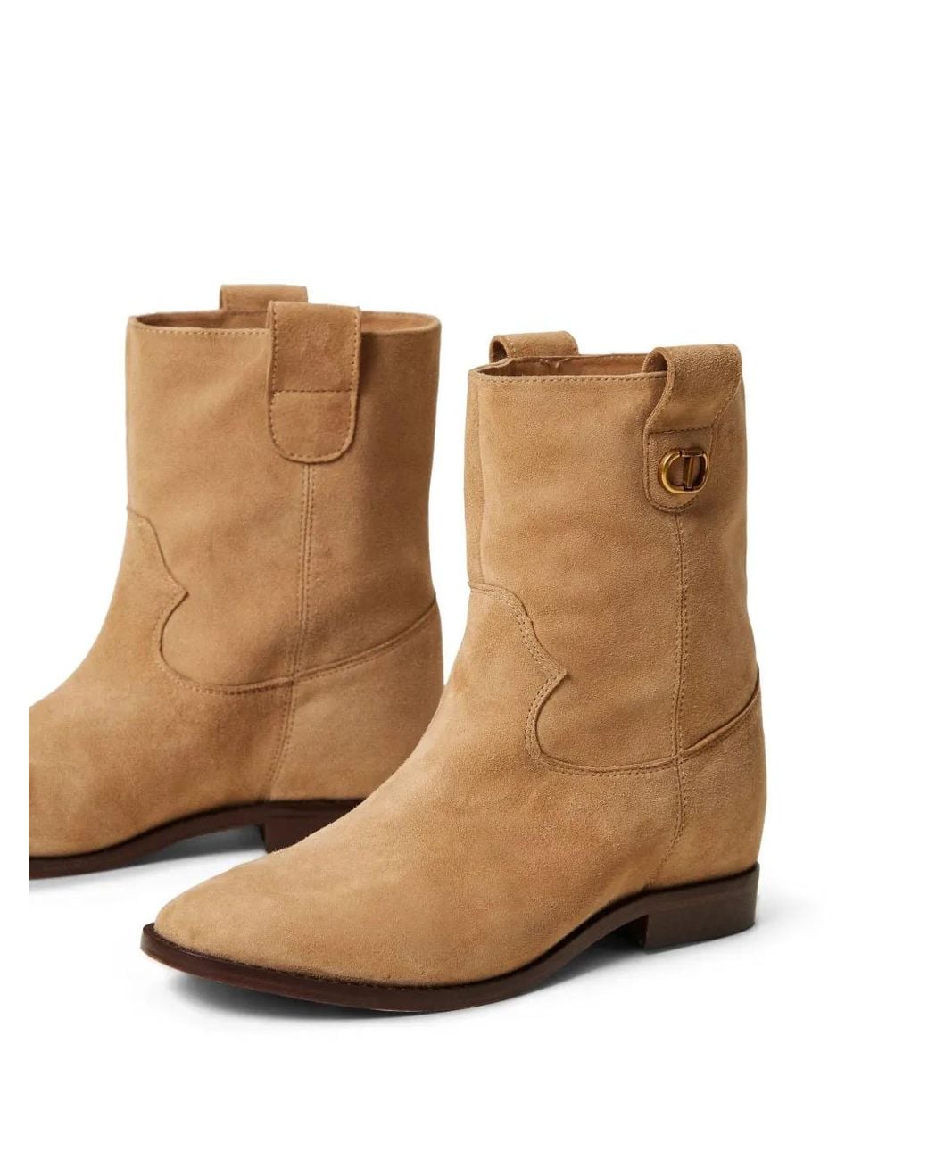Twinset Brown Suede Ankle Boots