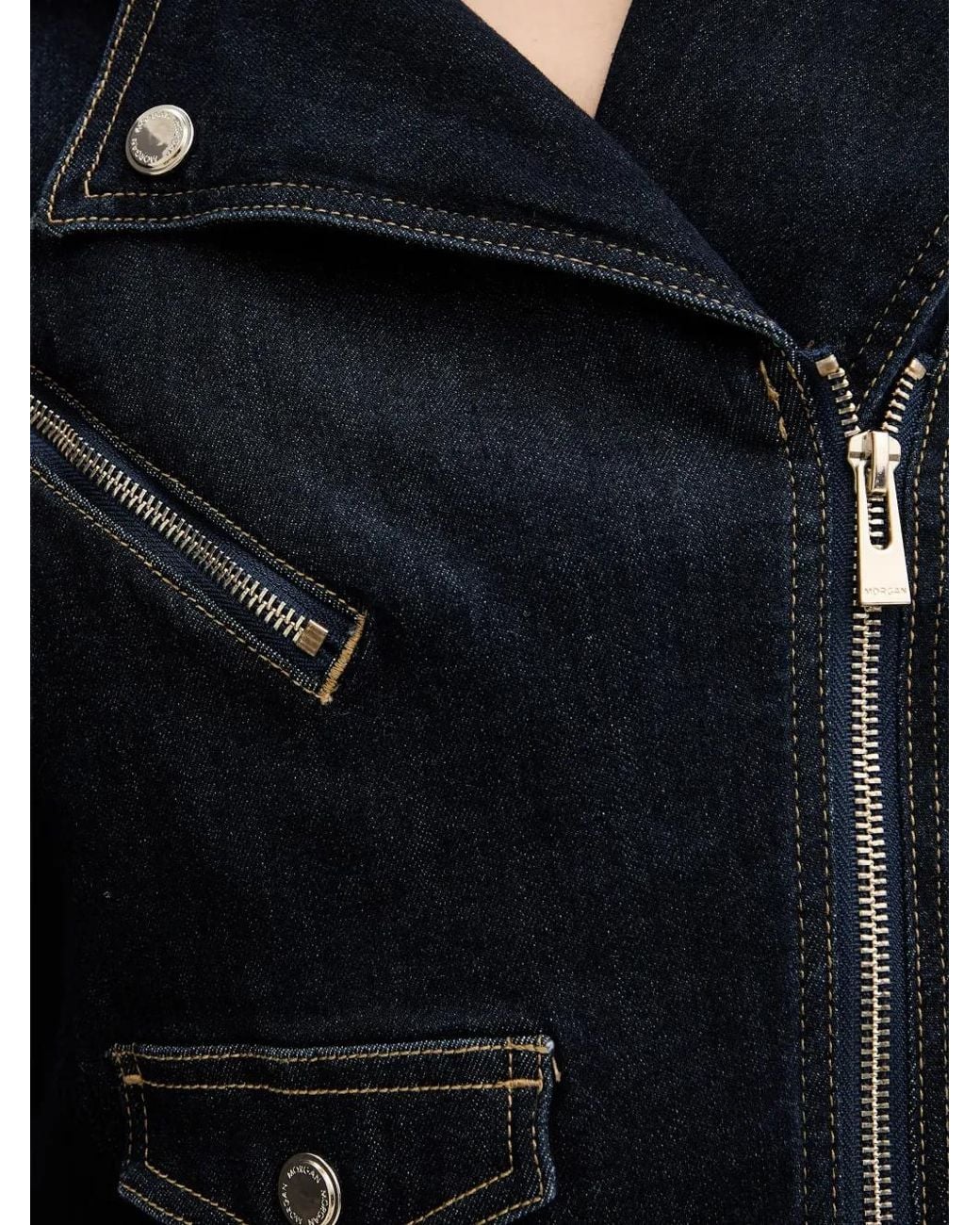 Morgan Denim Bikerjack in het Blue