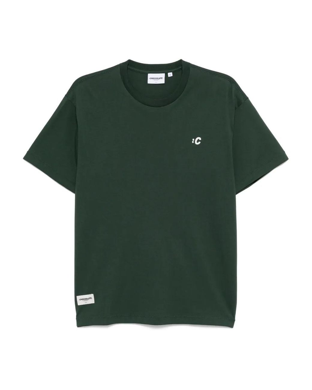 Chocoolate Green Logo-Embroidered T-Shirt for men