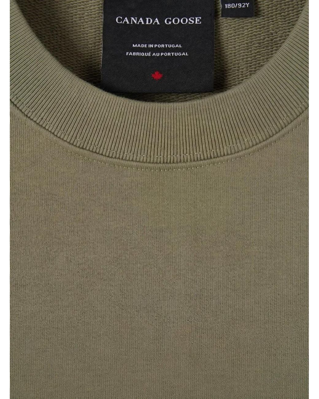 Canada Goose Green Loon Logo-Patch Sweatshirt for men
