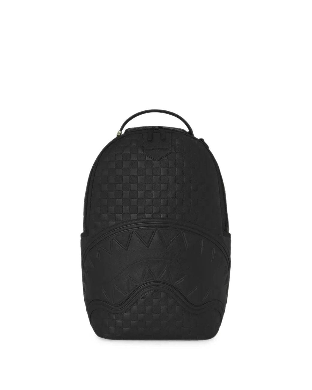 Sprayground Black Raised-Check Backpack