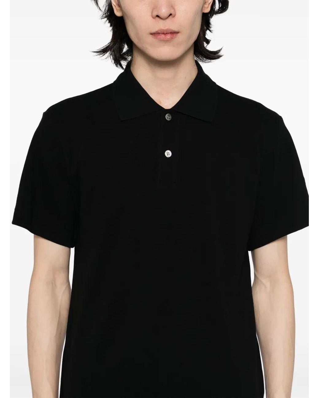 Comme des Garçons Black Cotton Polo Shirt for men