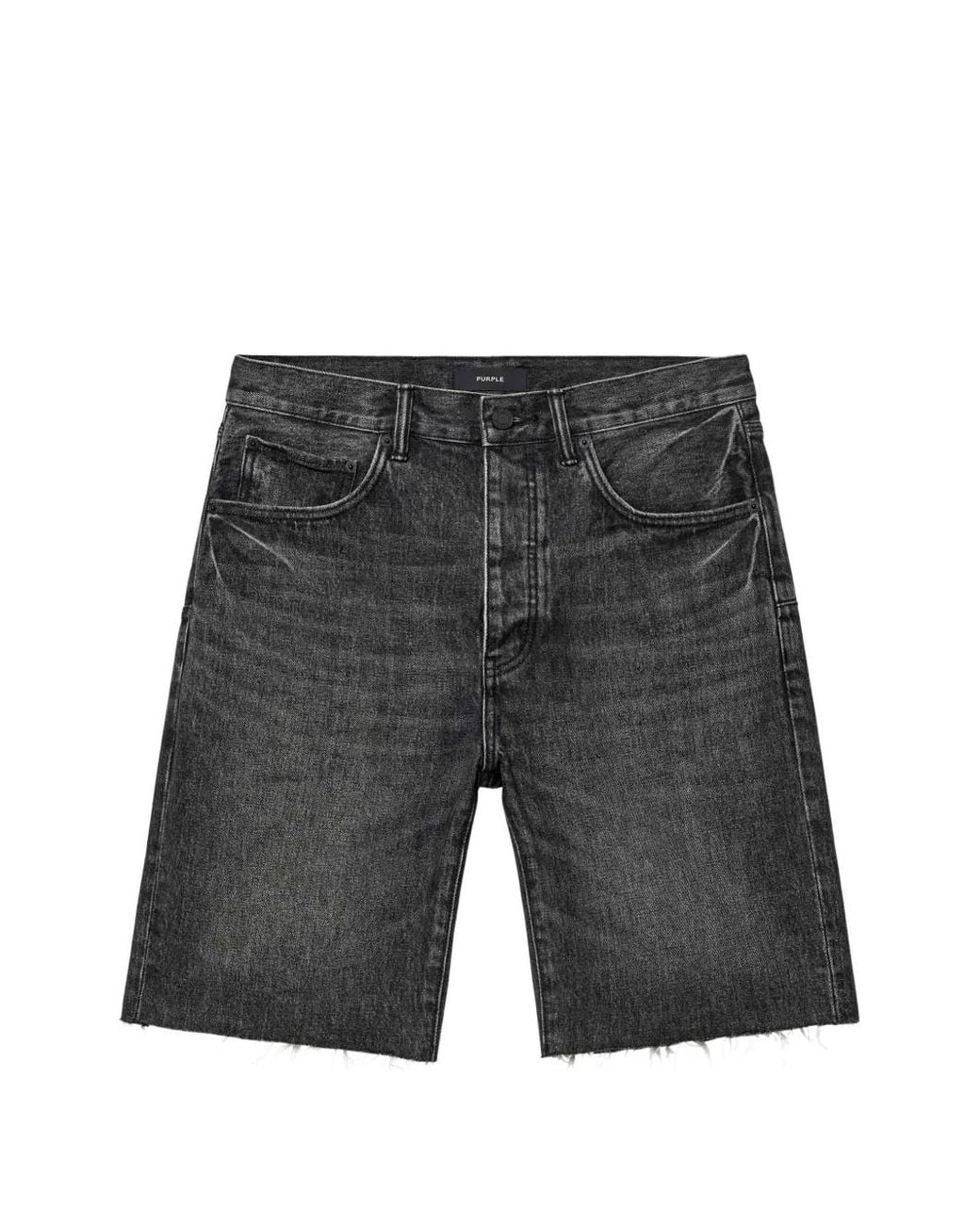Purple Brand Gray Frayed Shorts for men