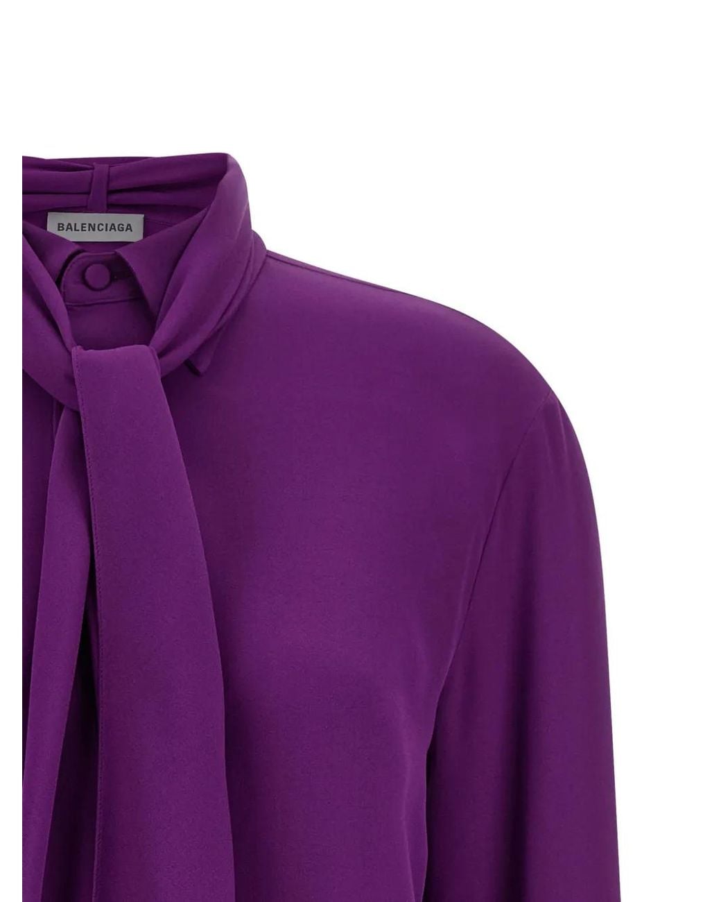 Balenciaga Purple Scarf Shirt
