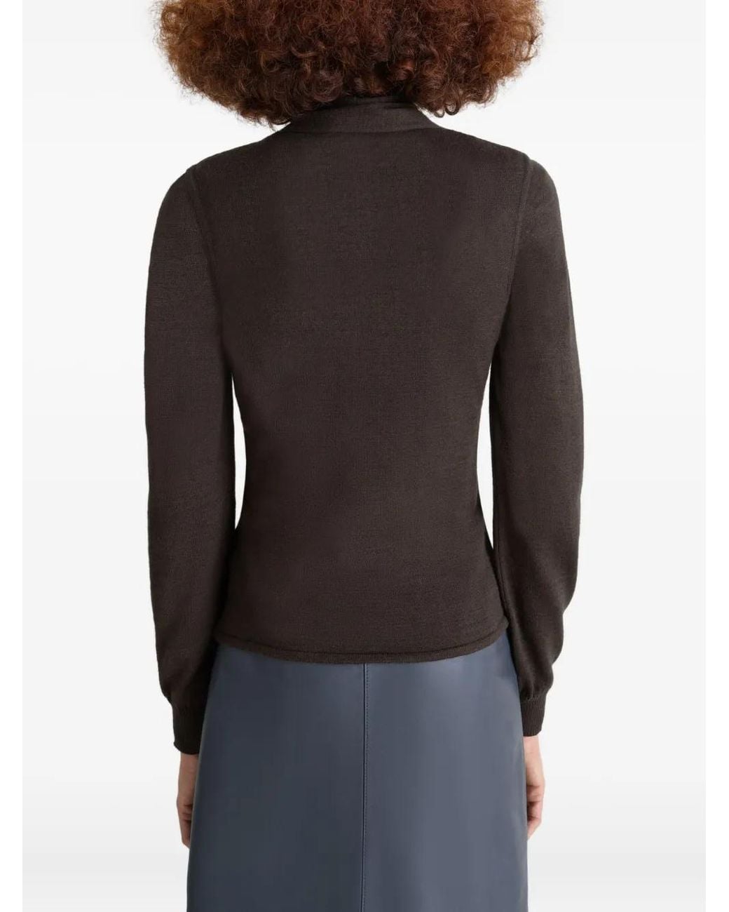 Lemaire Black Tie-Neck Asymmetrical Sleeveless Cardigan
