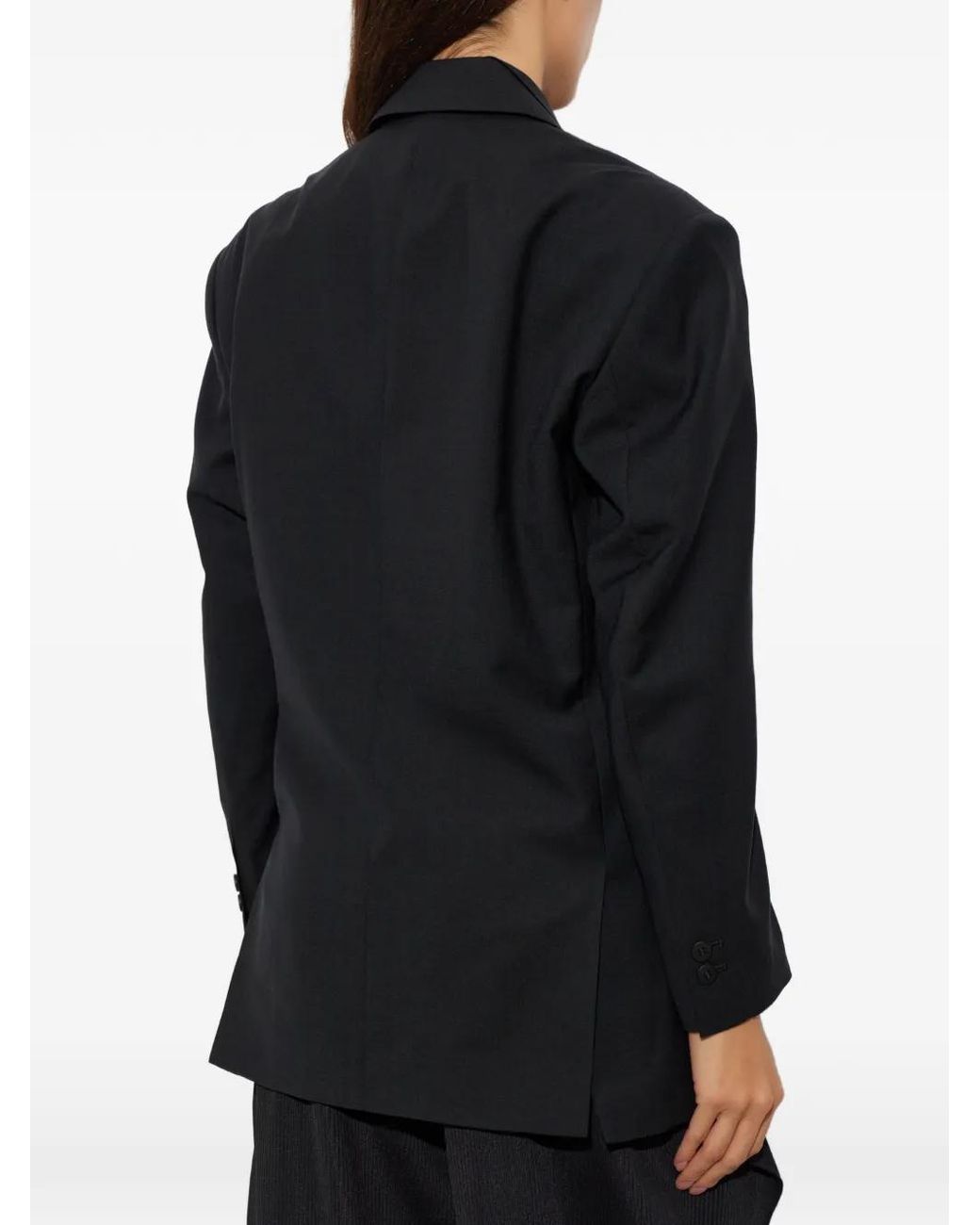 Issey Miyake Black Double-Breasted Blazer