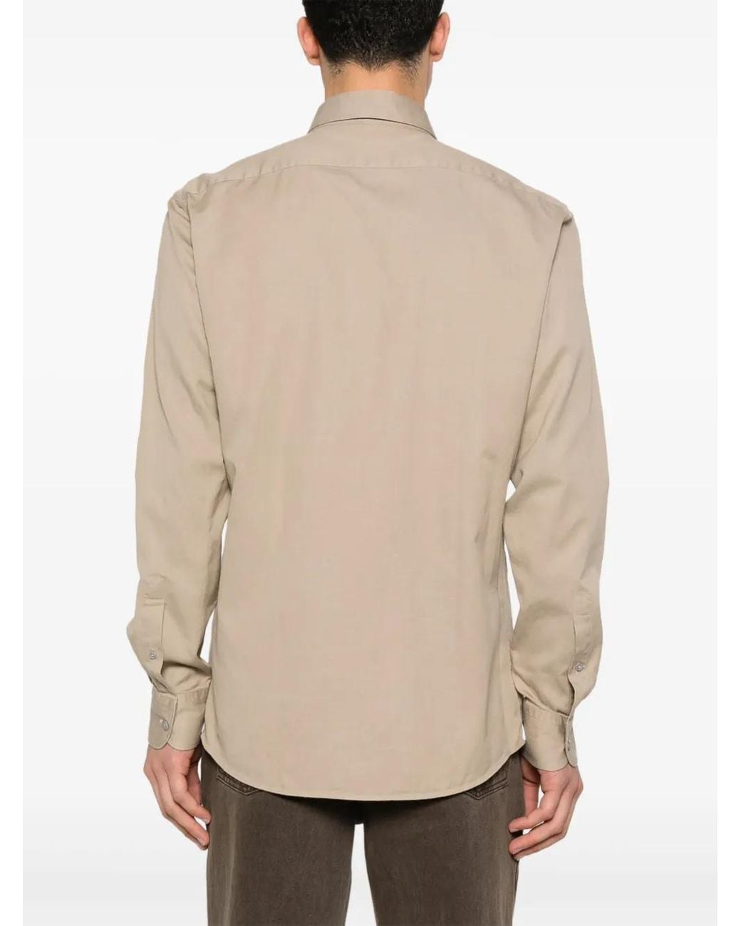Zegna Natural Spread-Collar Shirt for men