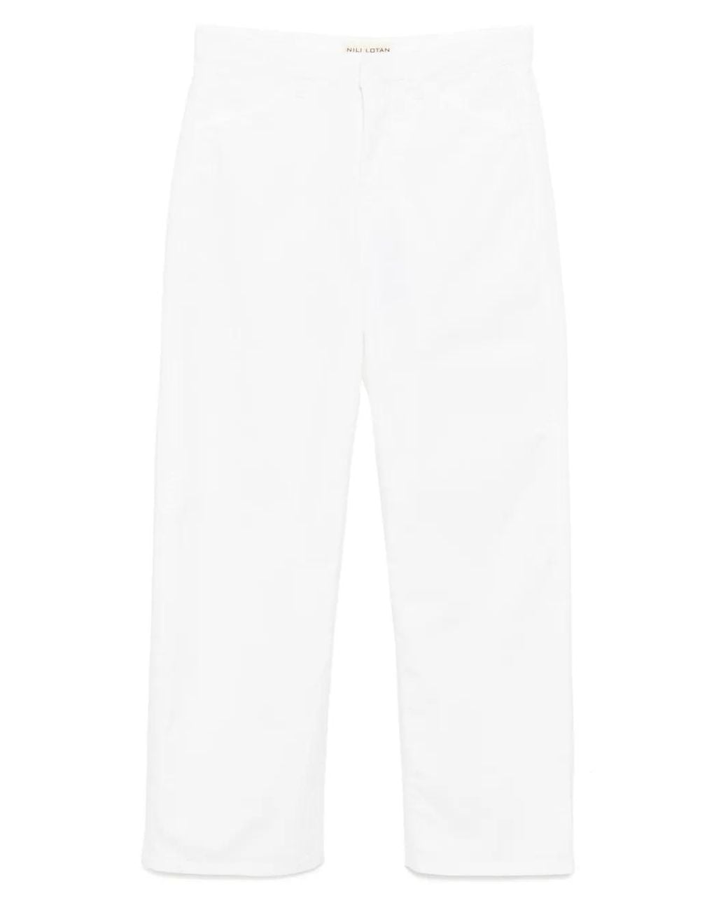 Nili Lotan White Tribeca Pants