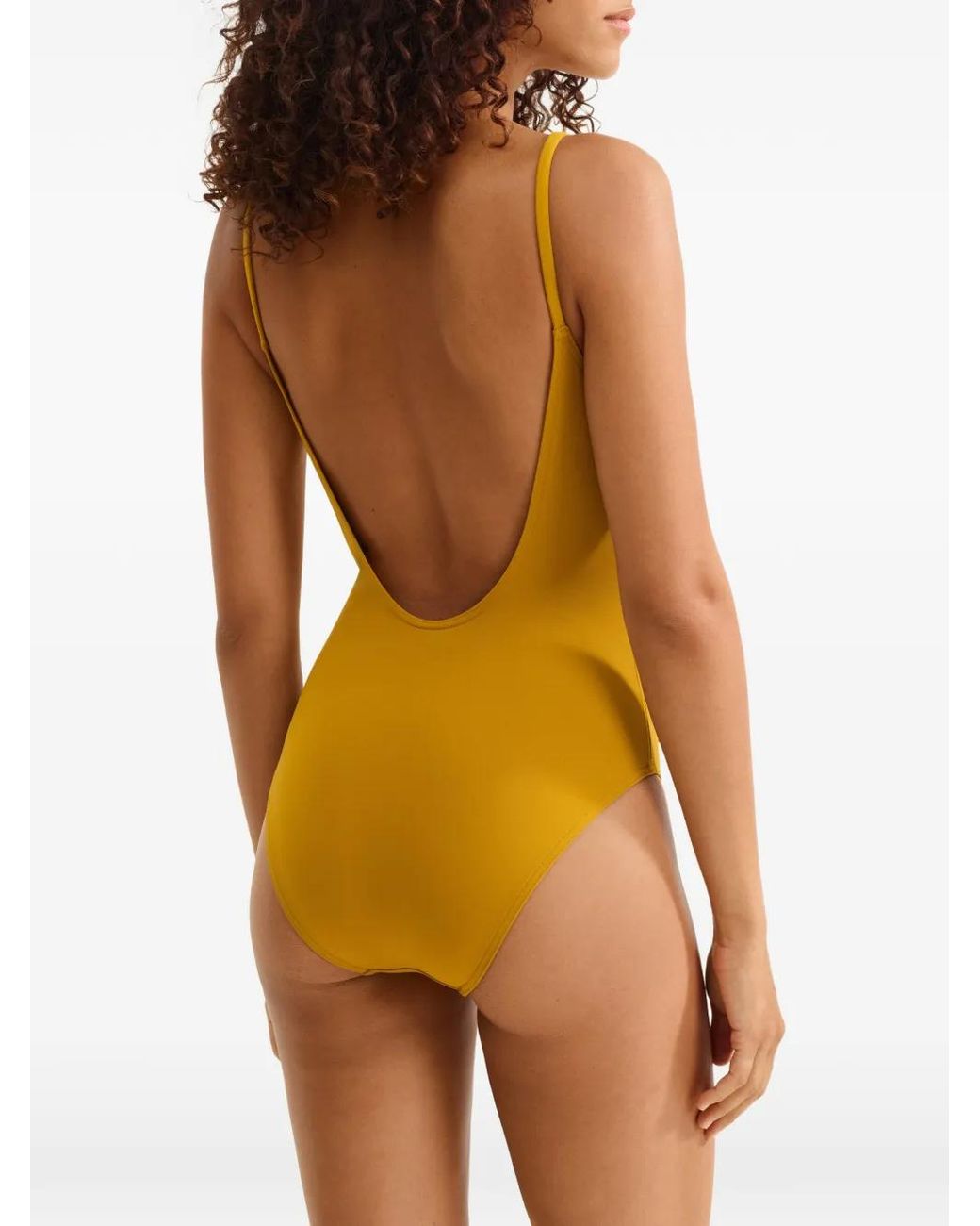 Eres Yellow Découverte Round-Neck Swimsuit