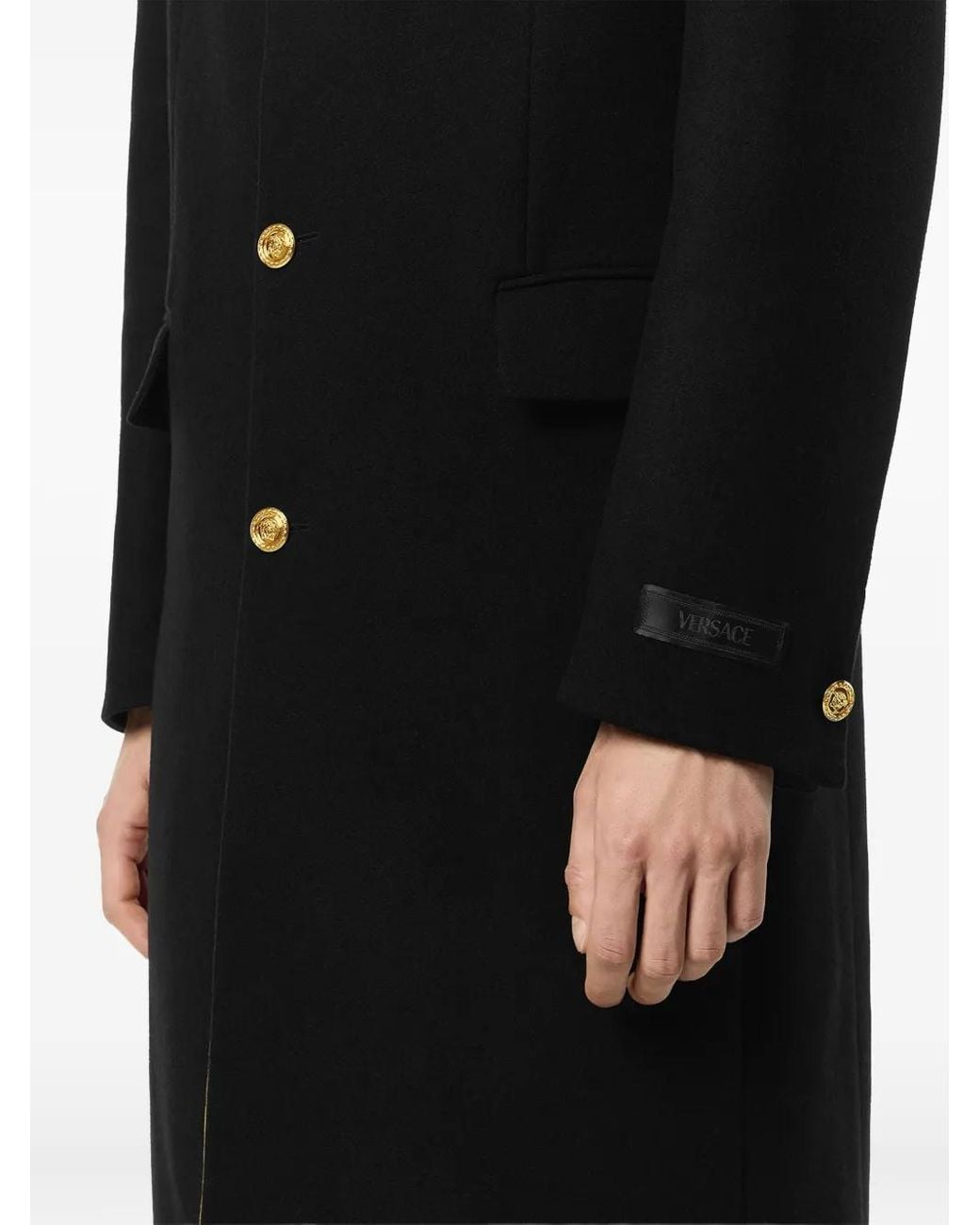 Versace Black Coats for men