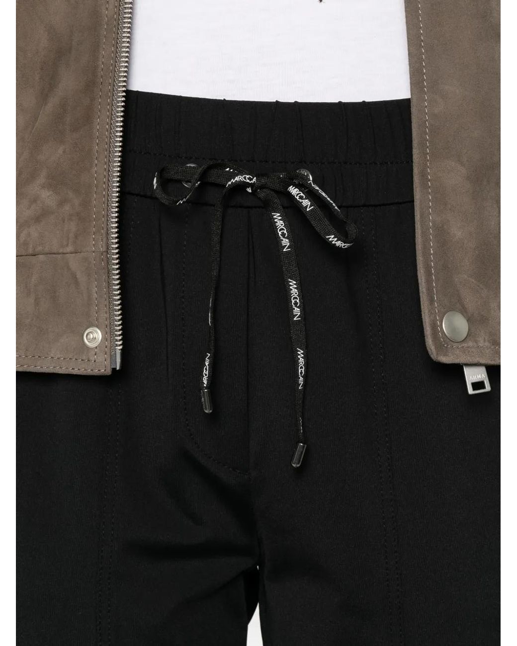 Marc Cain Black Pantalon Rhodos À Lien De Resserrage