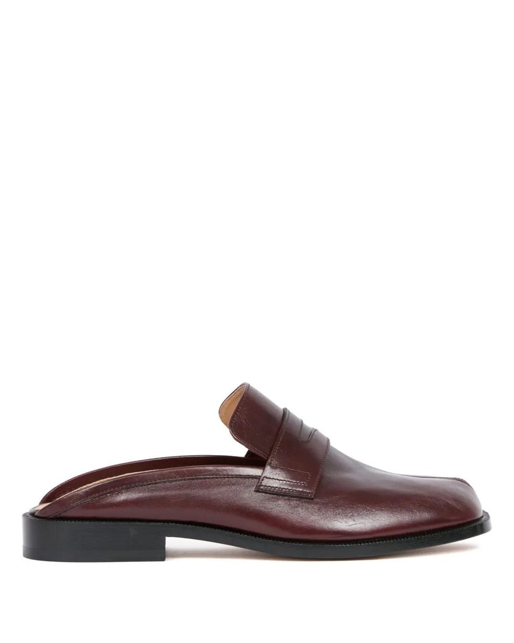 Maison Margiela Brown Tabi Leather Mules for men