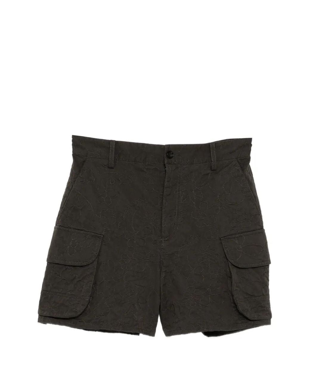 JNBY Black Floral-Embroidered Shorts