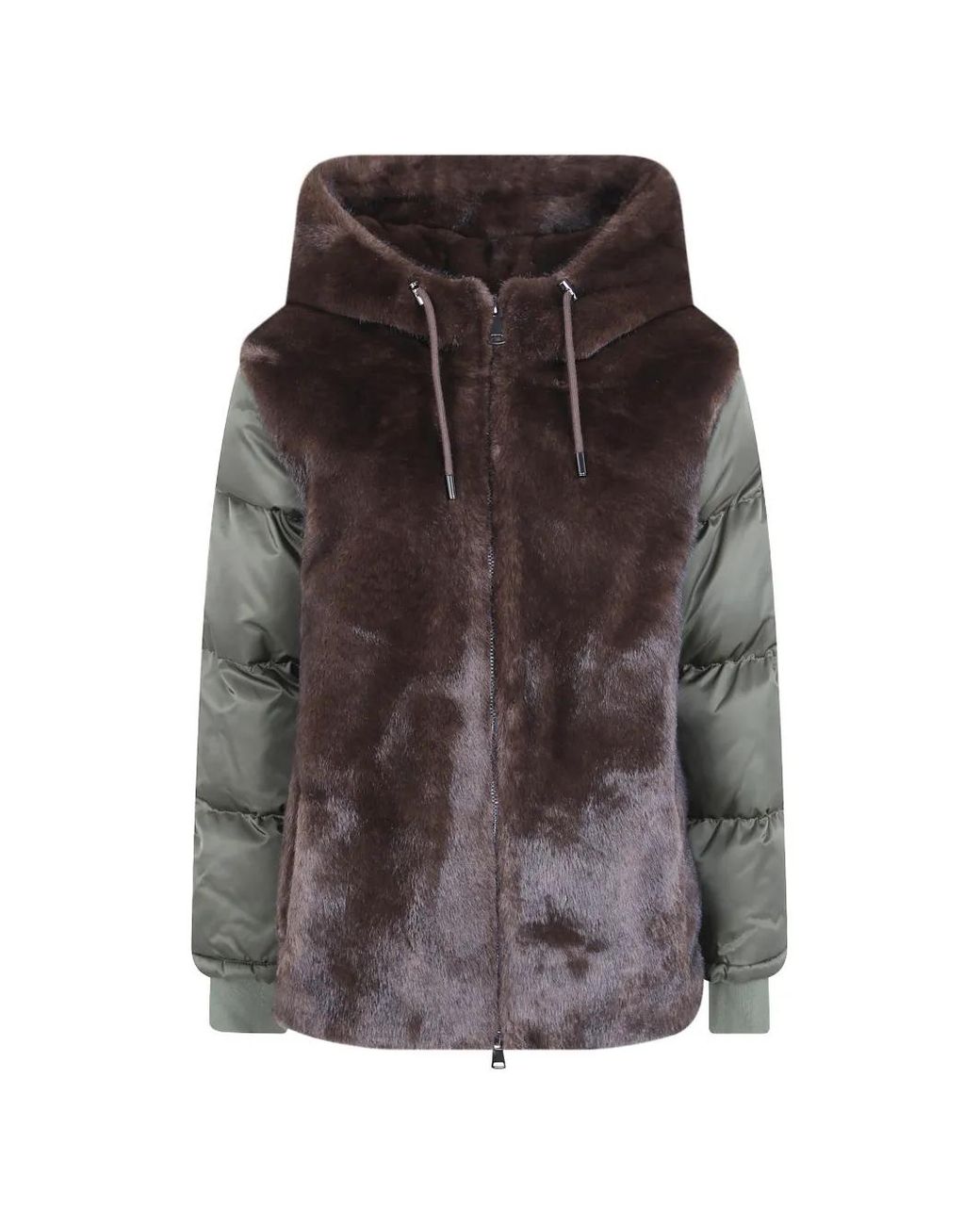 Betta Corradi Brown Faux-Fur Padded Jacket