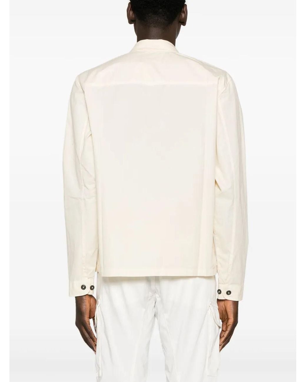C P Company Natural Lens-Detail Cotton Shirt for men