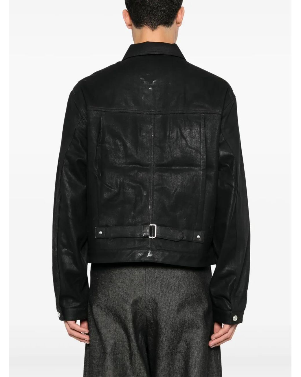 Givenchy Black Coated Denim Jacket for men