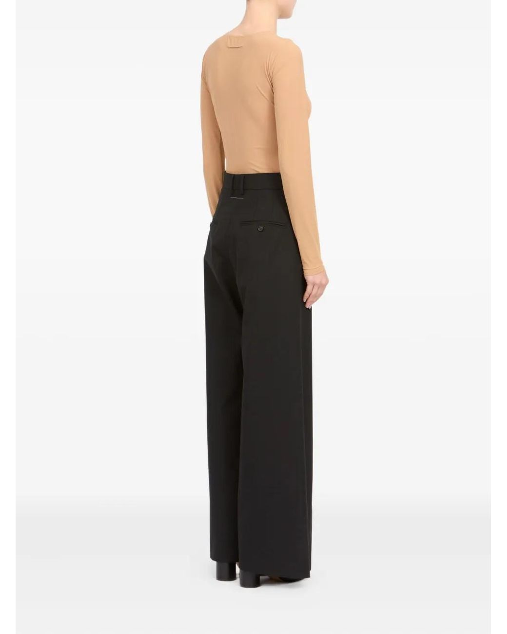 MM6 by Maison Margiela Black Tie Detail Tailored Trousers