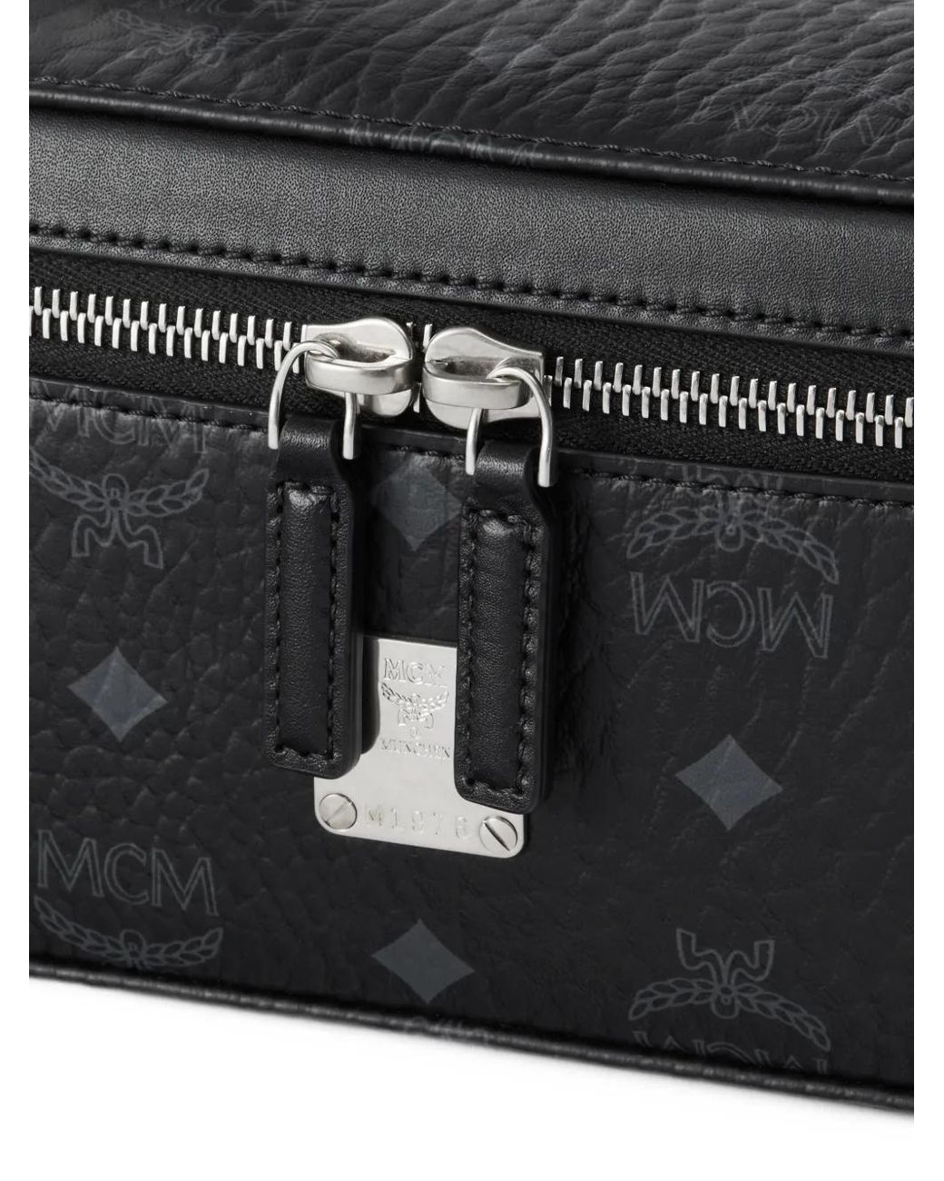 MCM Black Mini Rockstar Visetos Vanity Case