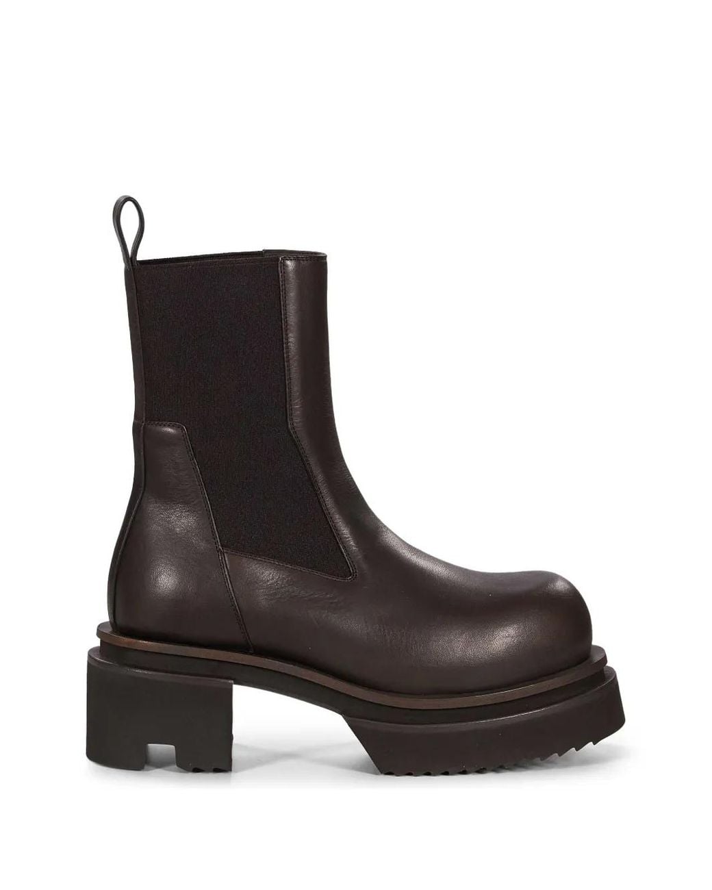 Rick Owens Black Beatle Bogun Chunky-Sole Chelsea Boots