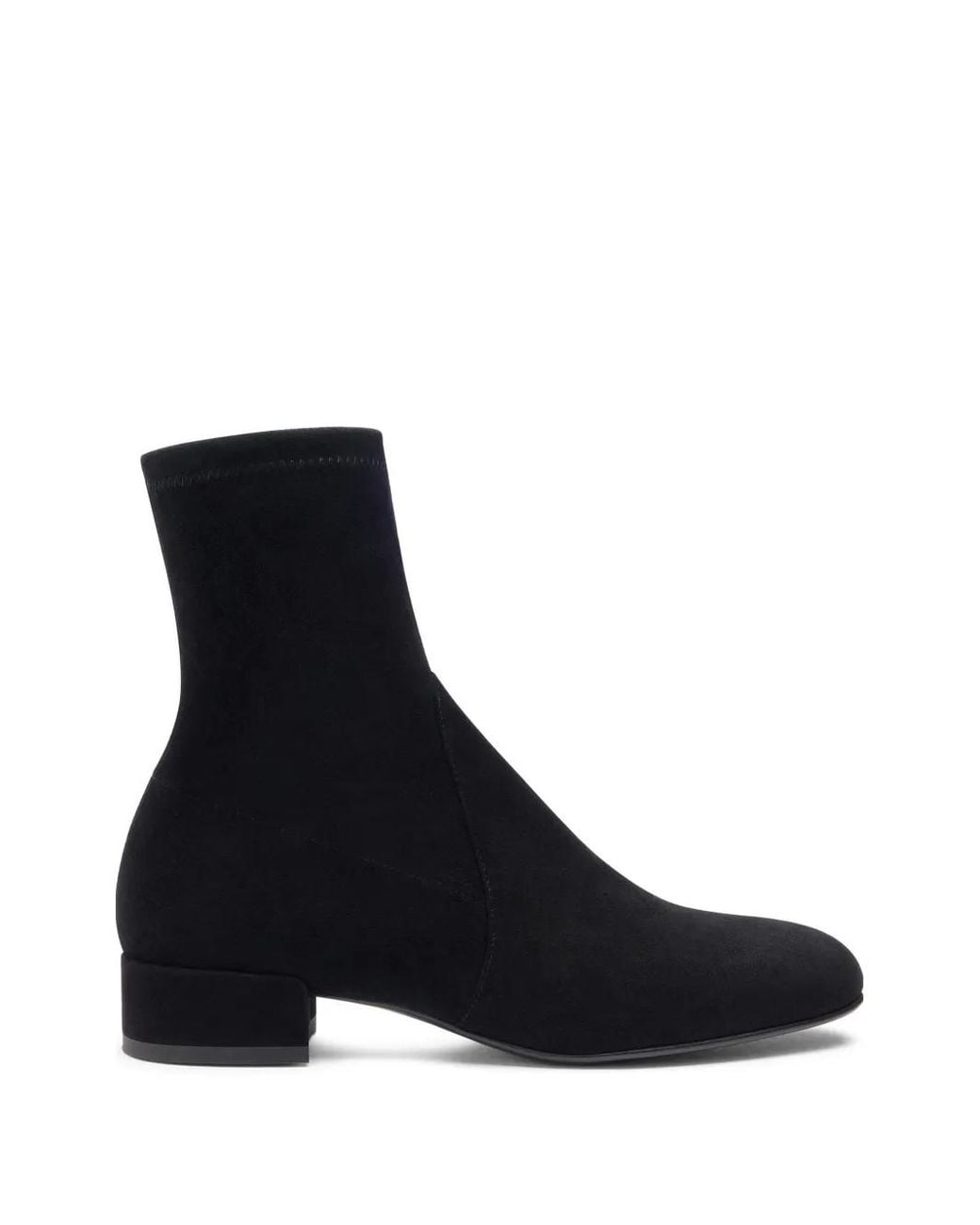 Stuart Weitzman Black Bottines Bacari En Daim