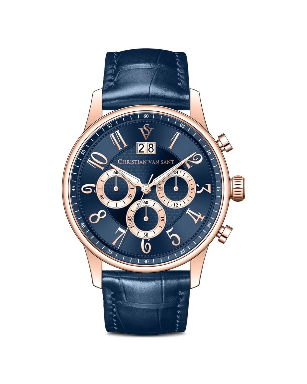 Christian Van Sant Blue Heritage 42Mm Watch for men
