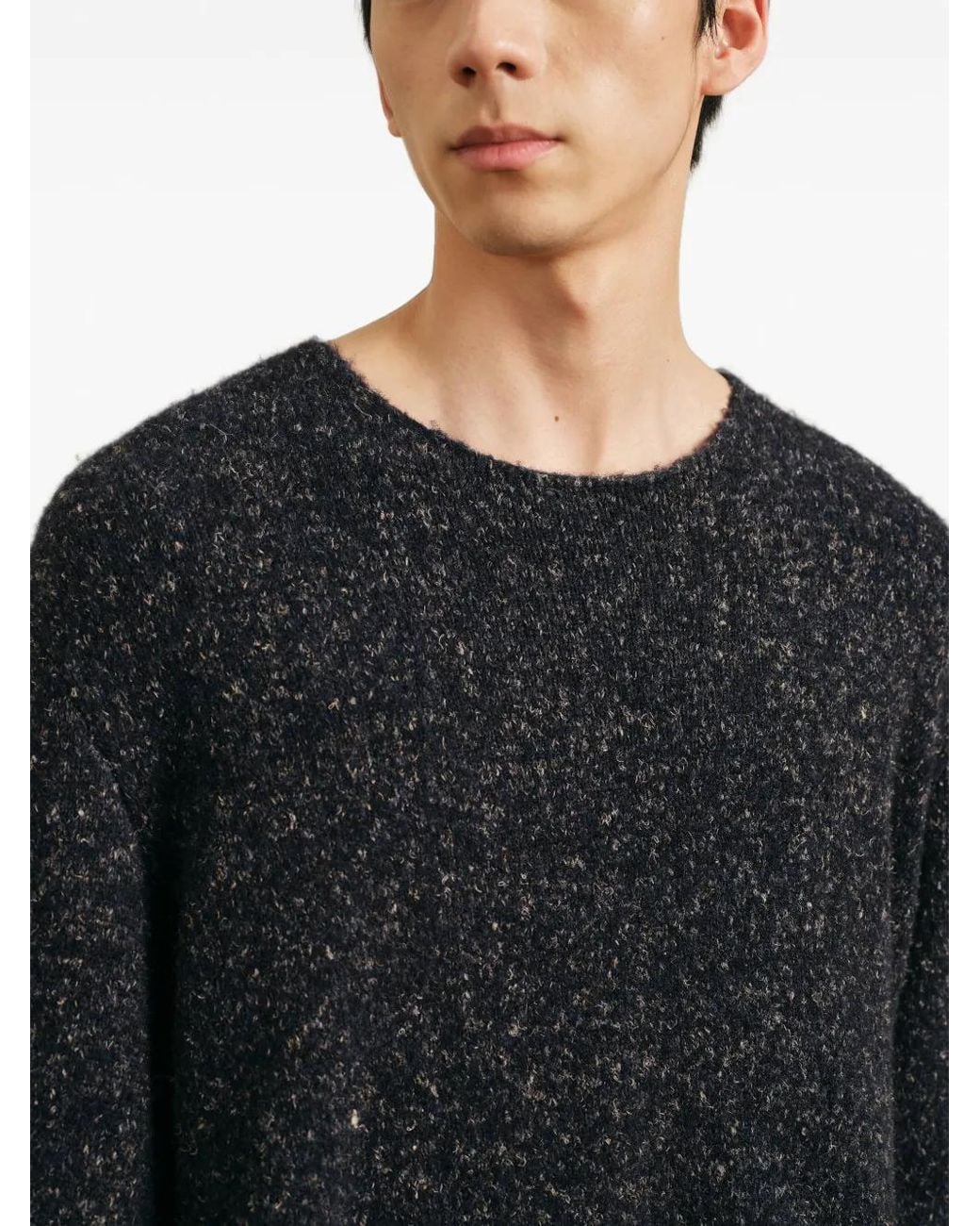 CROQUIS Black Flecked Knit Sweater for men