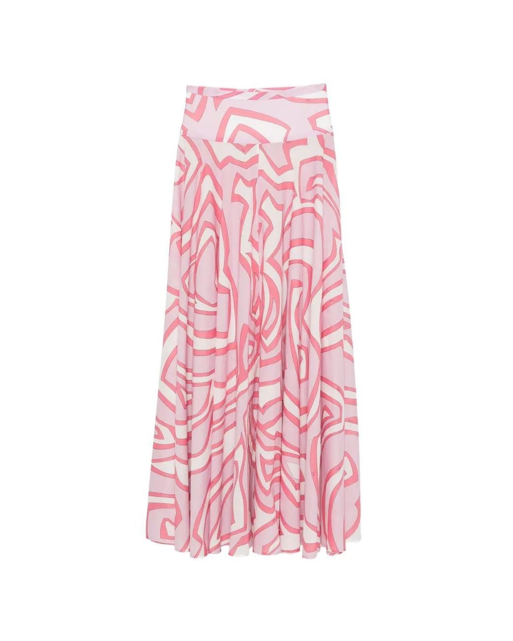 Emilio Pucci Pink Cotton Maxi Skirt