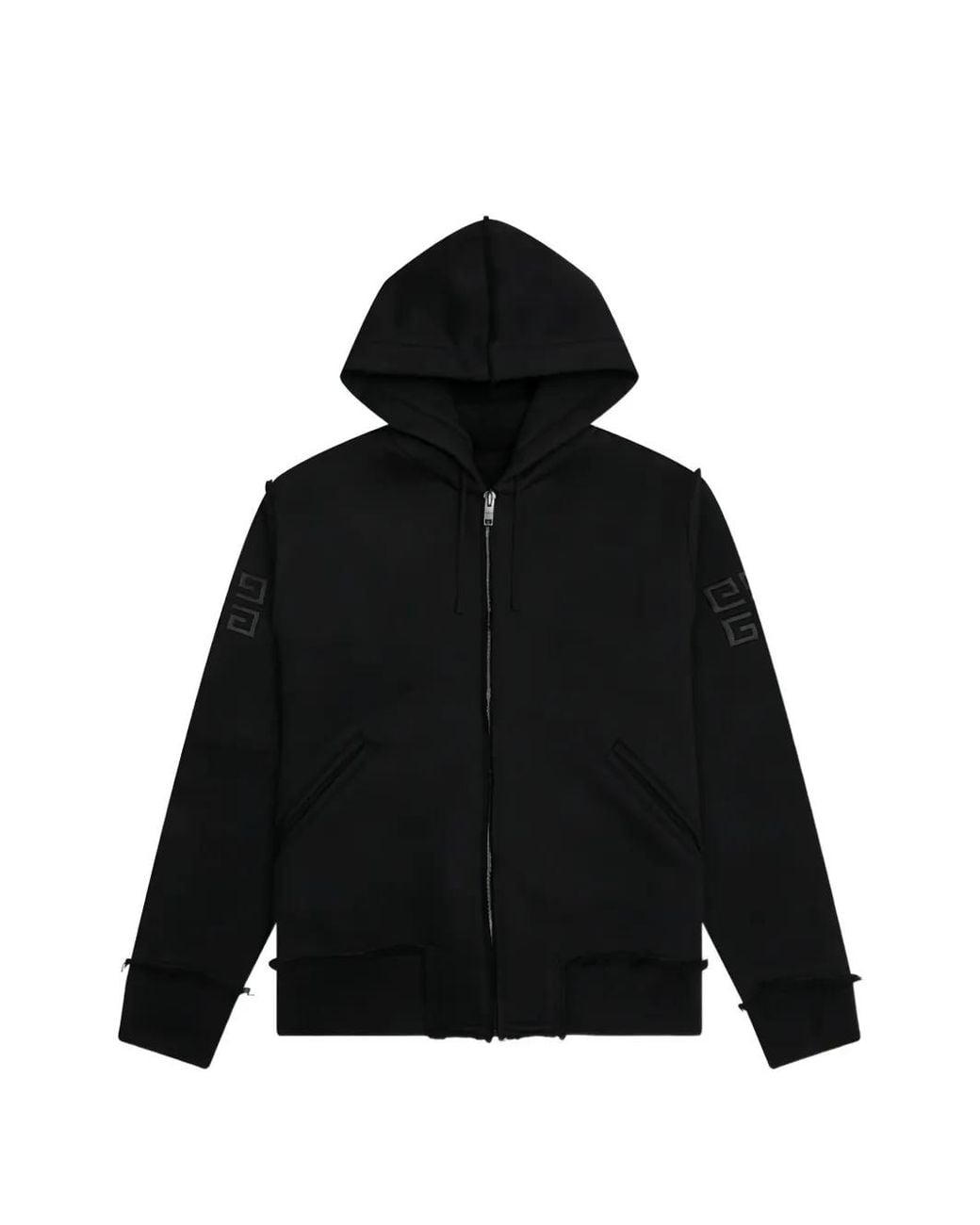Givenchy Black Stud-Embellished 4G-Motif Hoodie for men
