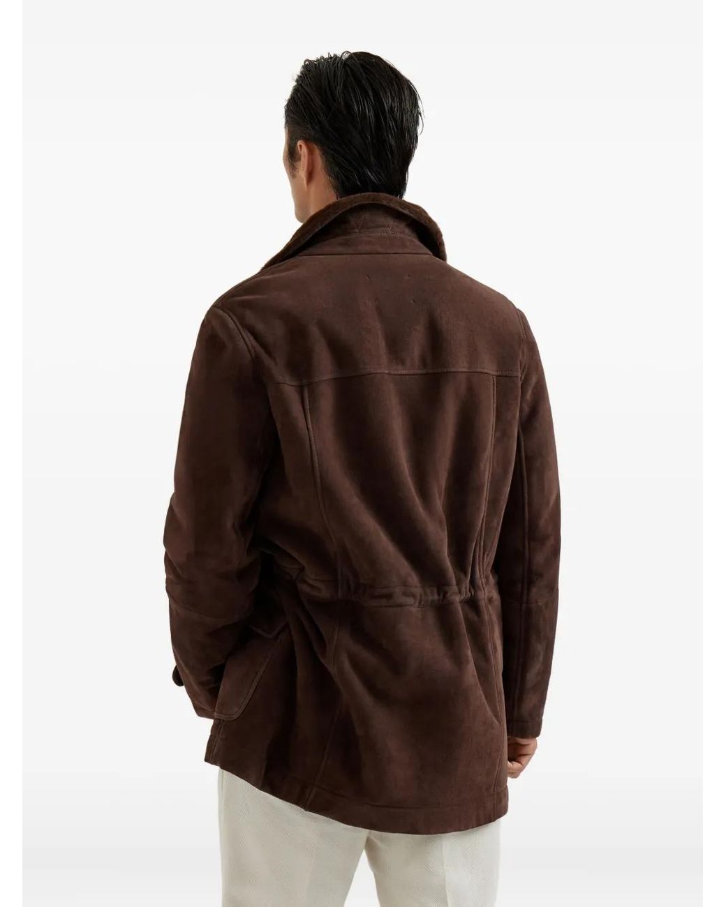 Abrigo Con Botones Brunello Cucinelli de hombre de color Brown