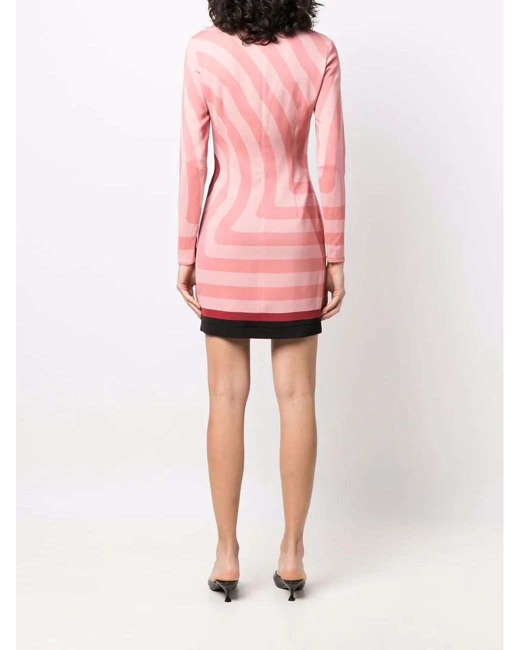 Casablanca Pink Club-Print Graphic-Print Mini Dress