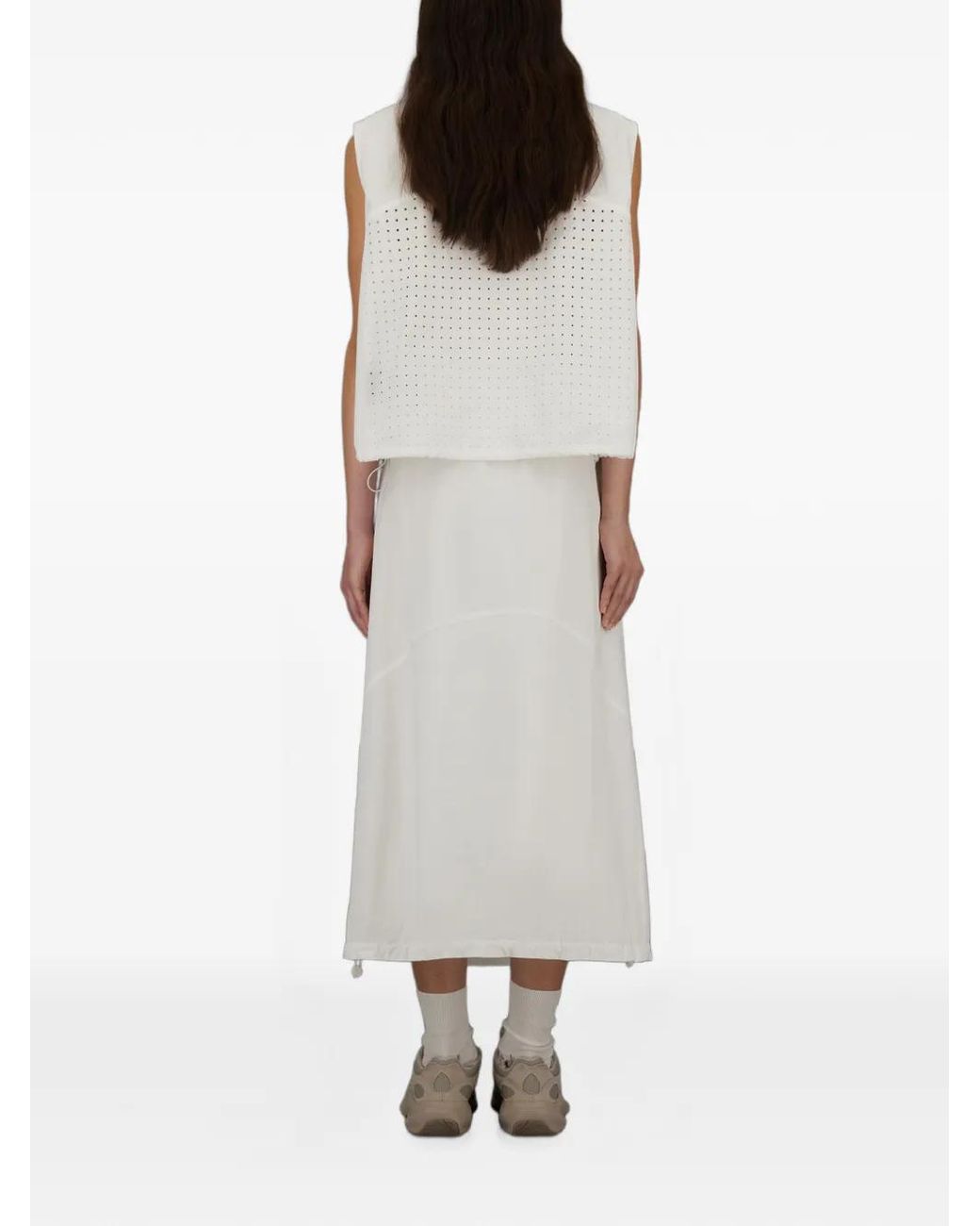 Laminar White Crew-Neck Top