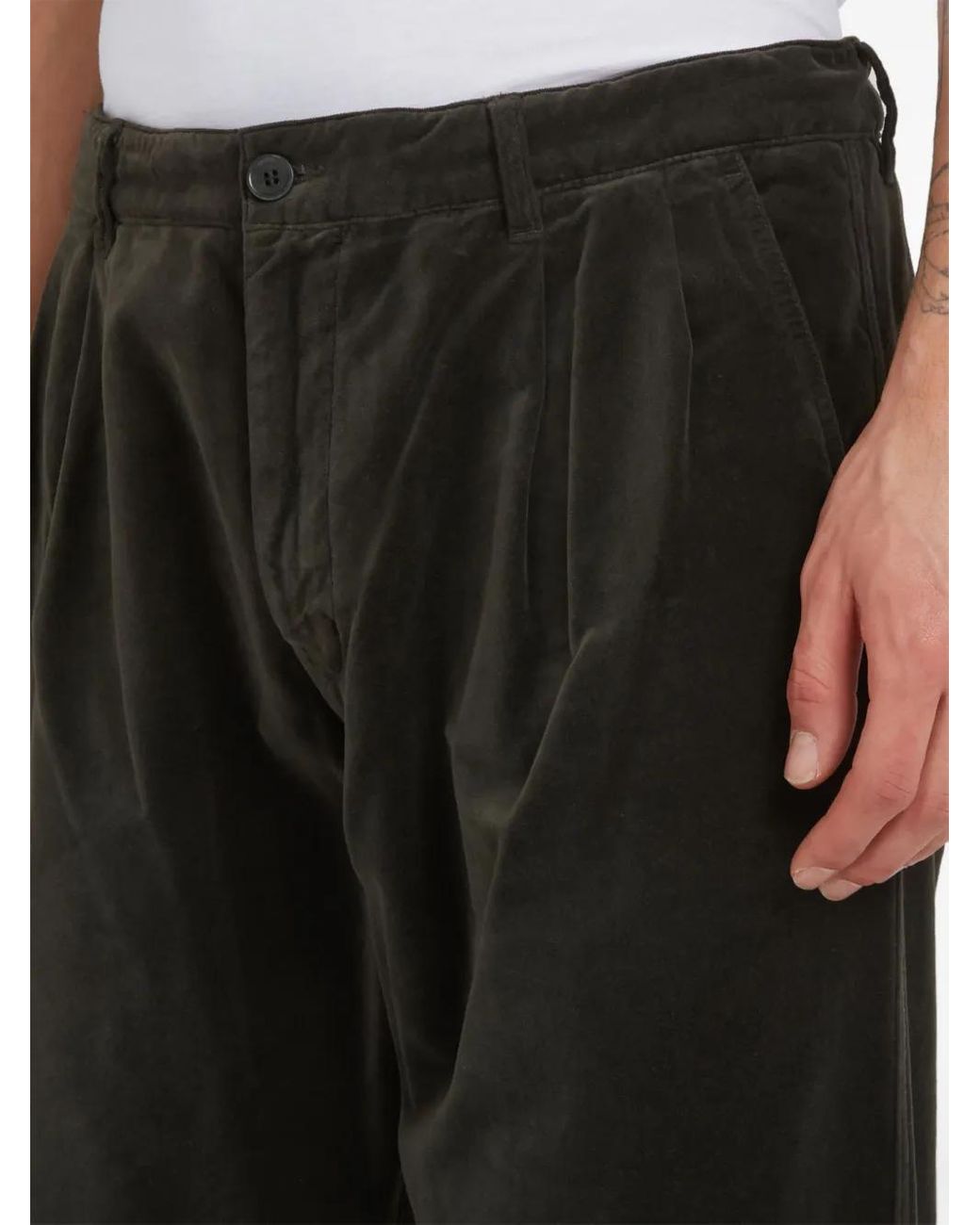 Aspesi Black Cotton Trousers for men