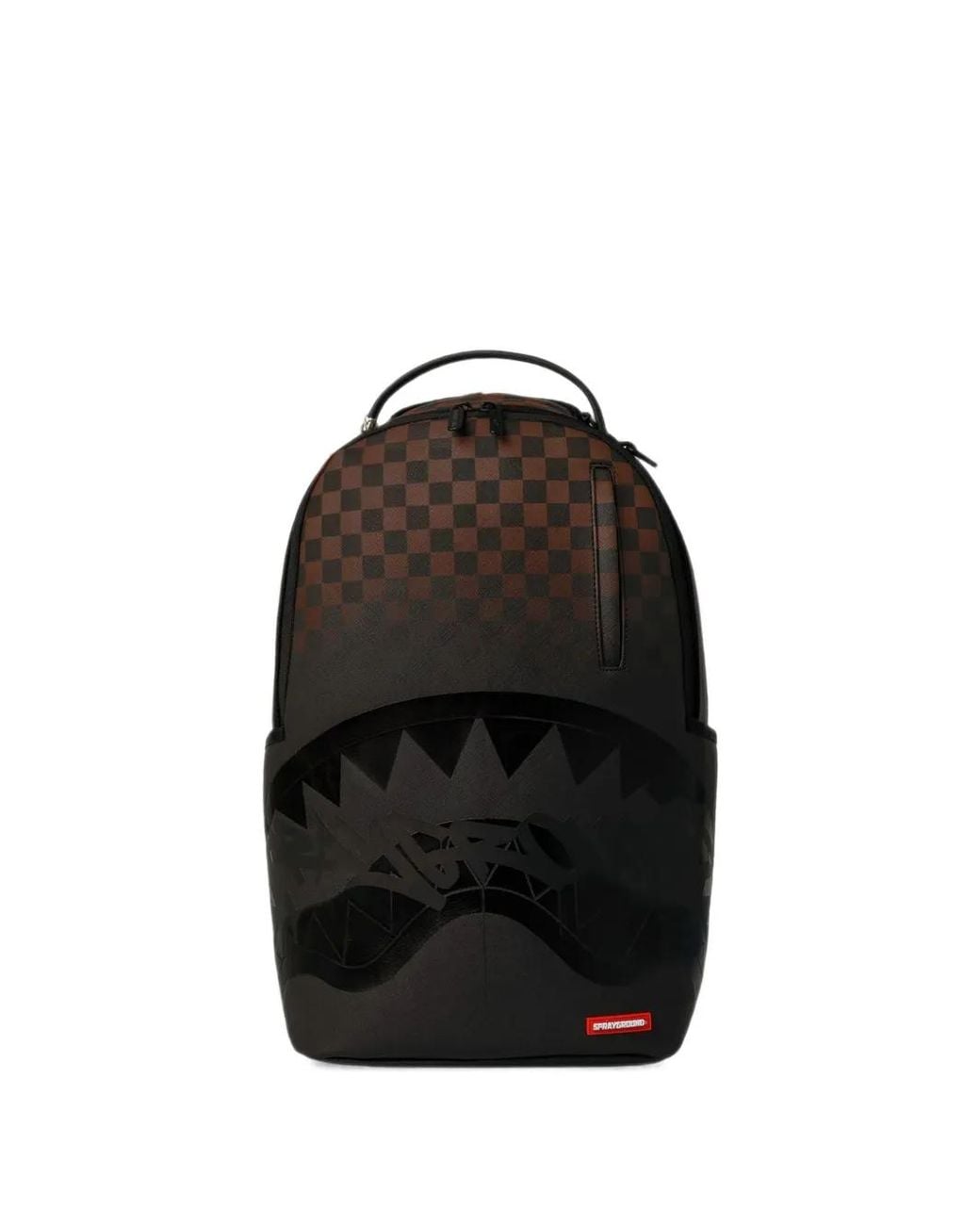 Sprayground Black Check Ghost Drip Backpack for men