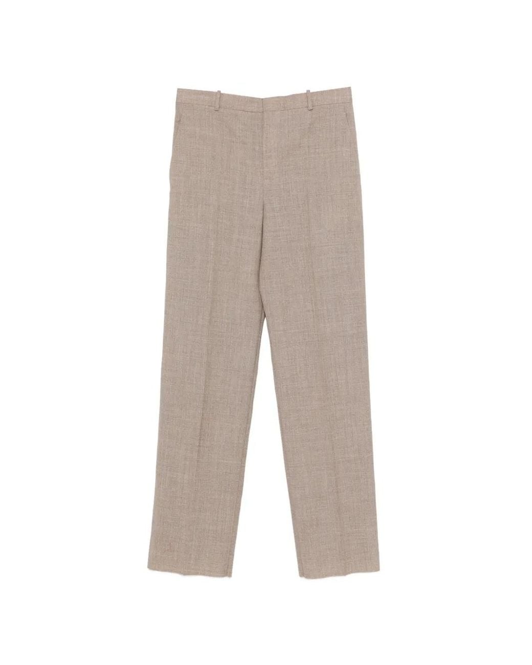Saint Laurent White Straight Trousers for men