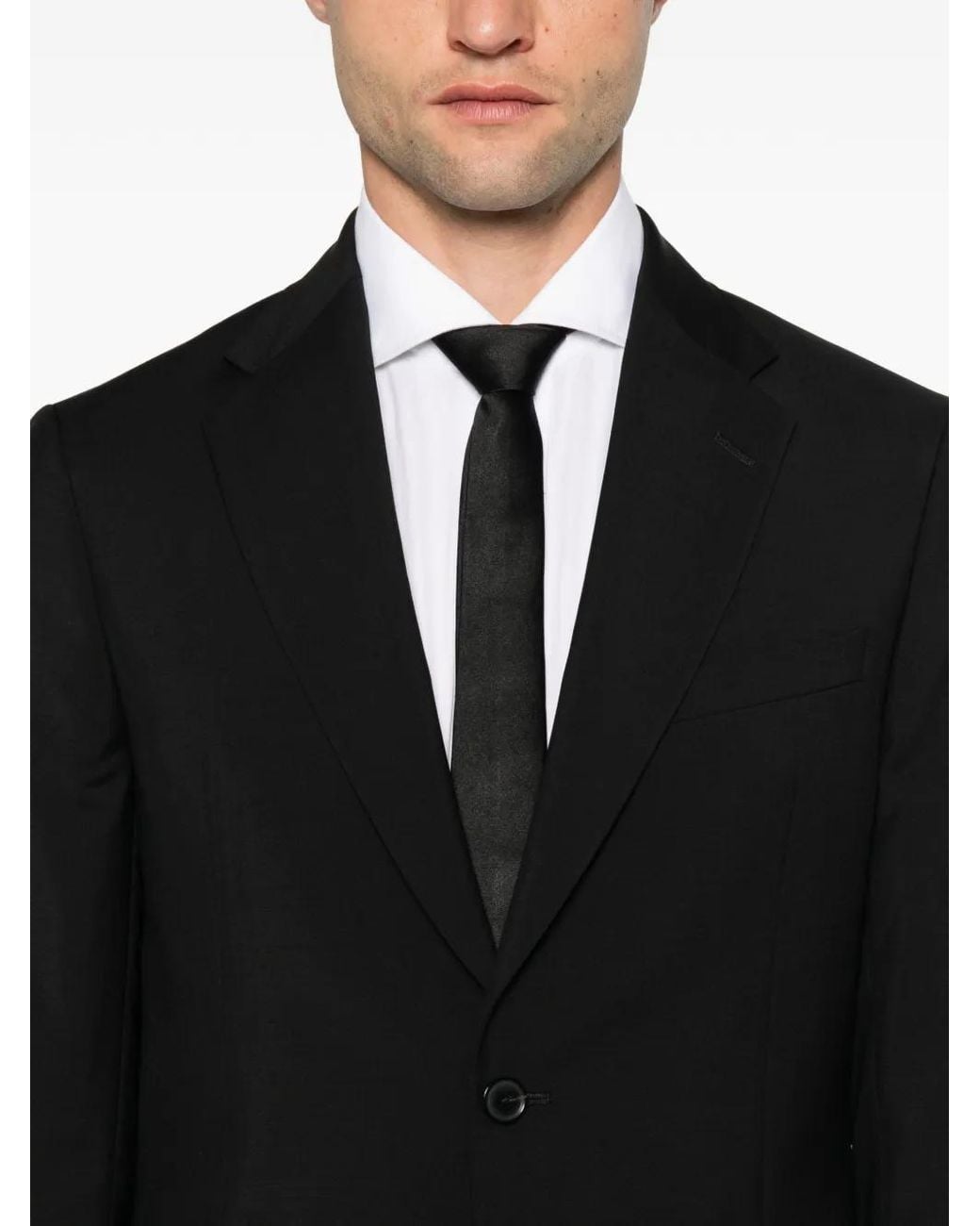 Paul Smith Black Single-Breasted Wool Suit for men