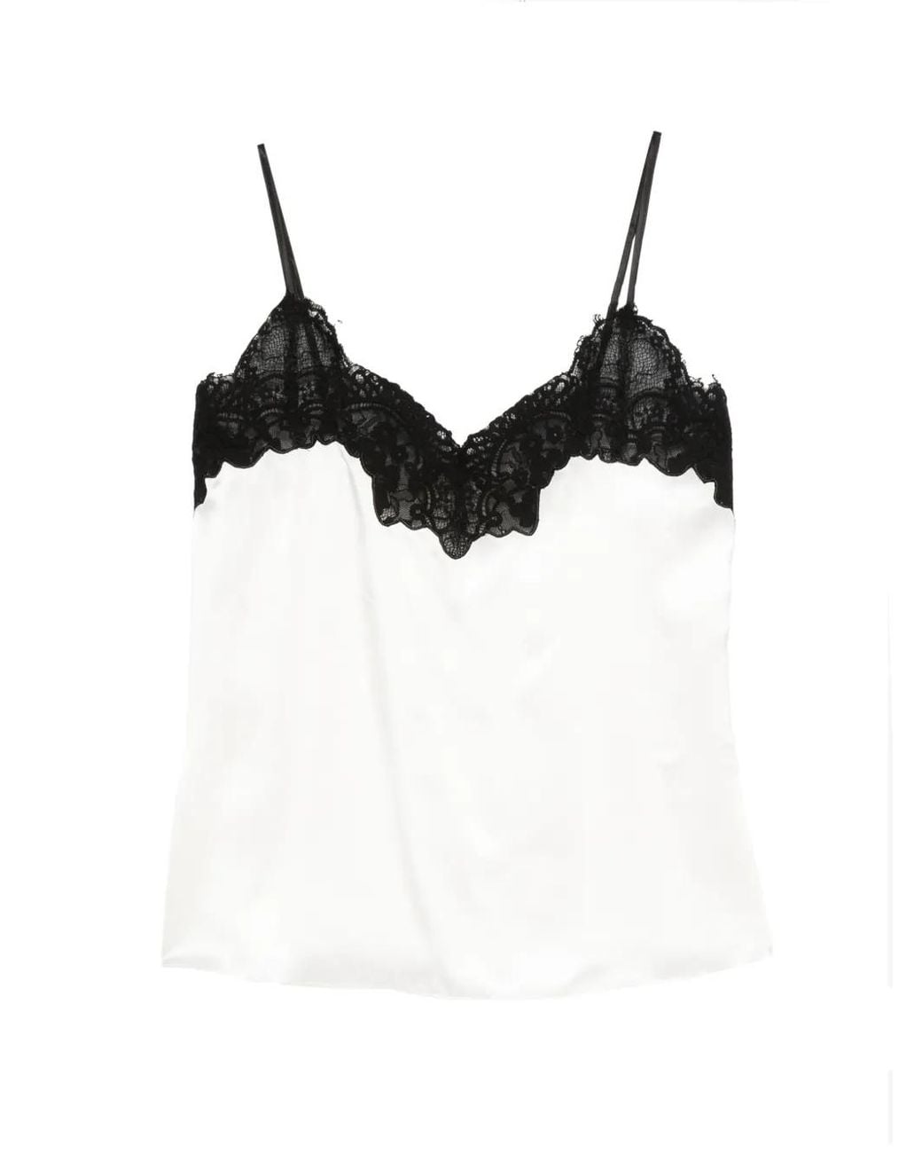 Co. Black Lace-Trim Blouse