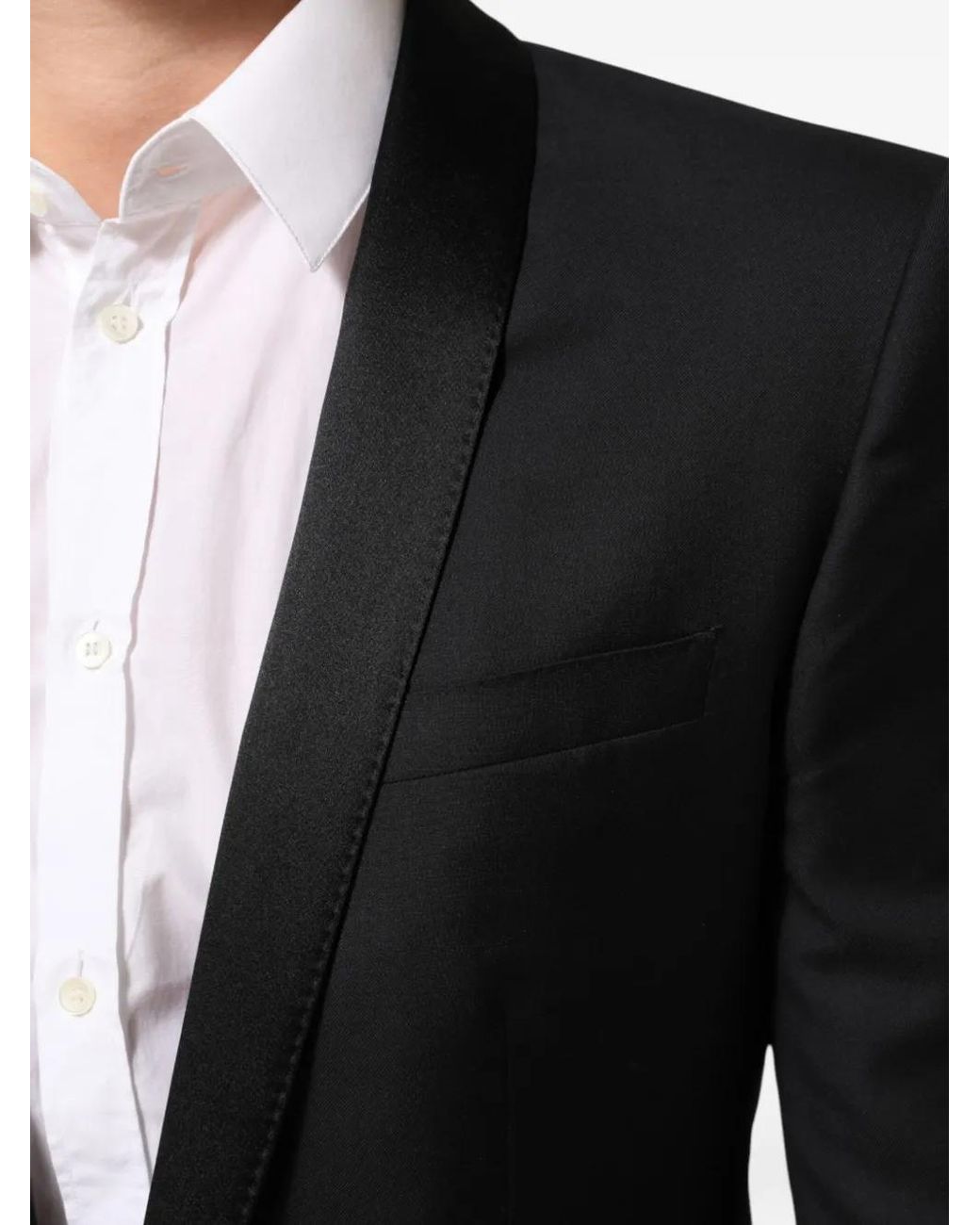 Dolce & Gabbana Black Shawl-Lapel Suit Jacket for men