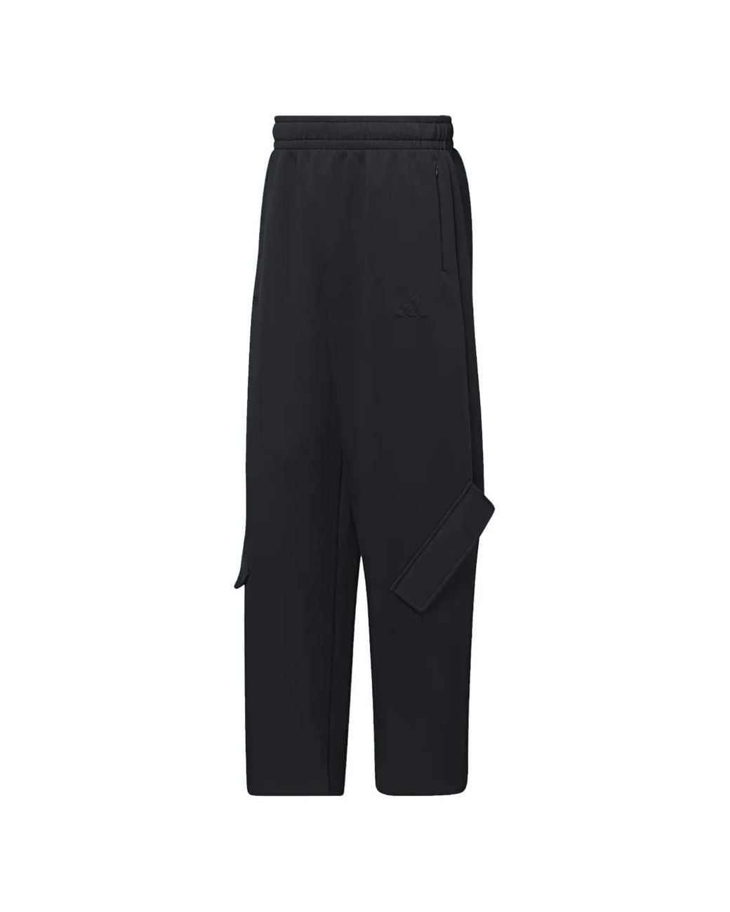 Adidas Blue Logo-Embroidered Cargo Track Pants for men