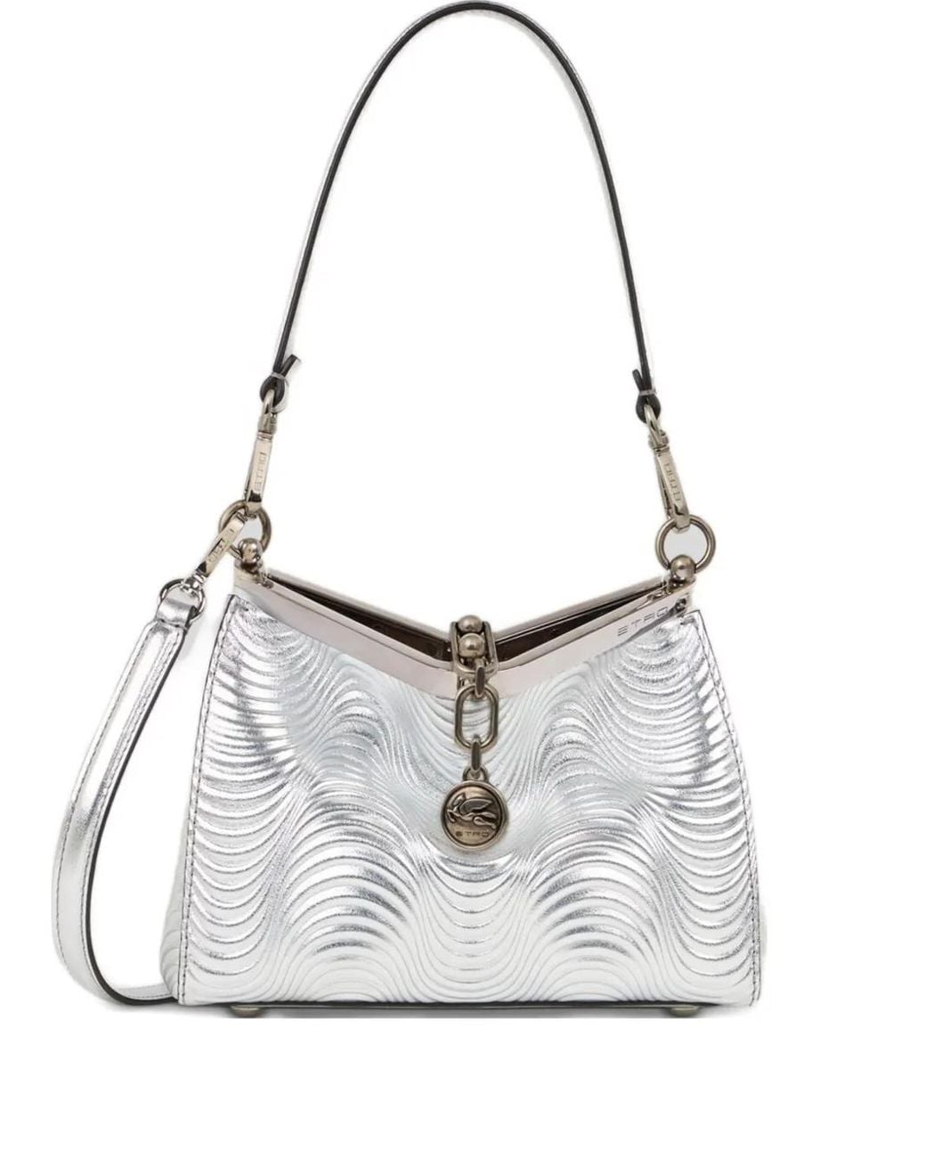 Etro White Small Leather Vela Bag