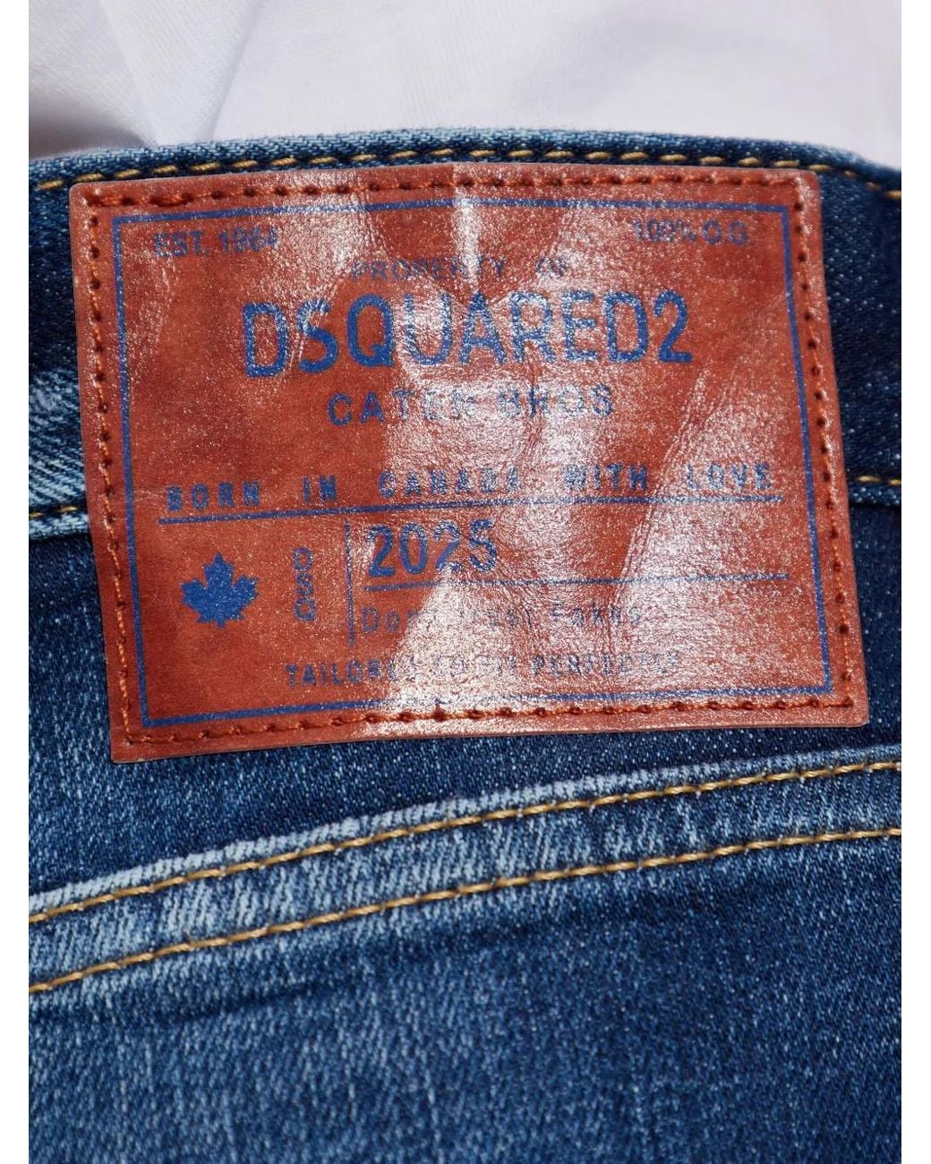 DSquared² Blue D2 Twisted Distressed Jeans