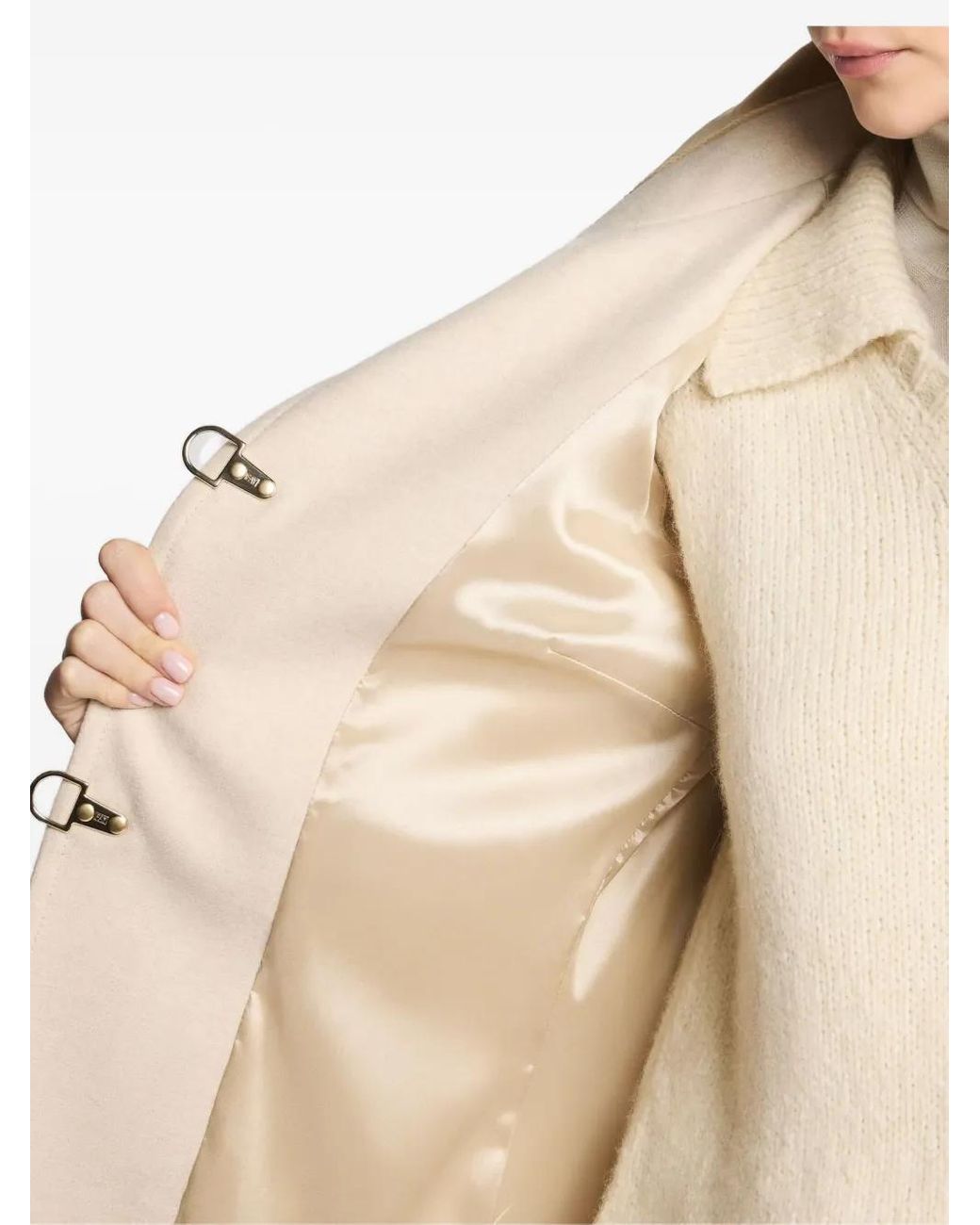 Fay Natural Long-Sleeves Coat