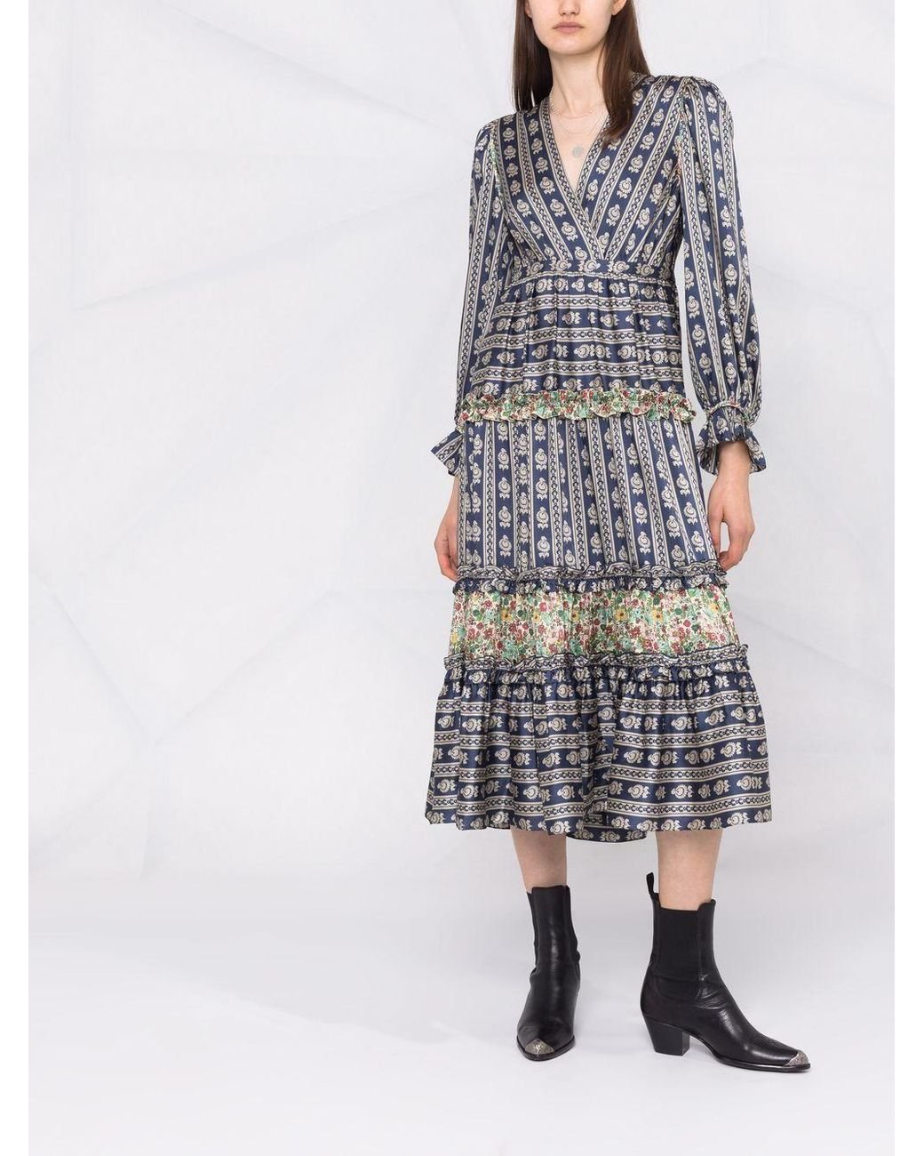 Sandro Valentina V-neck Midi Dress | Lyst Canada