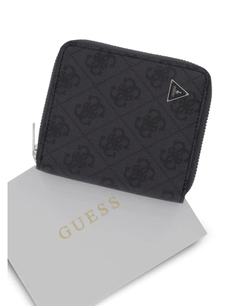 Guess Black Portefeuille Milano À Plaque Logo for men