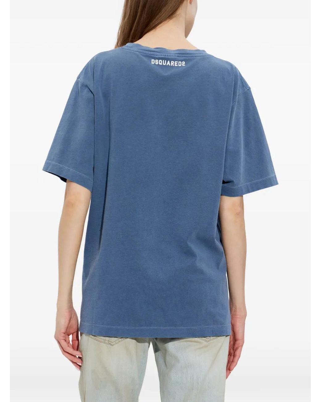 DSquared² Blue T-Shirt With Print