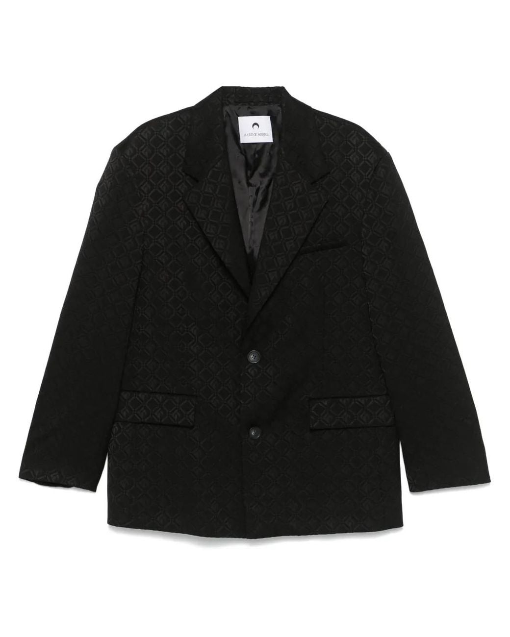 MARINE SERRE Black Moon Diamond-Jacquard Blazer for men