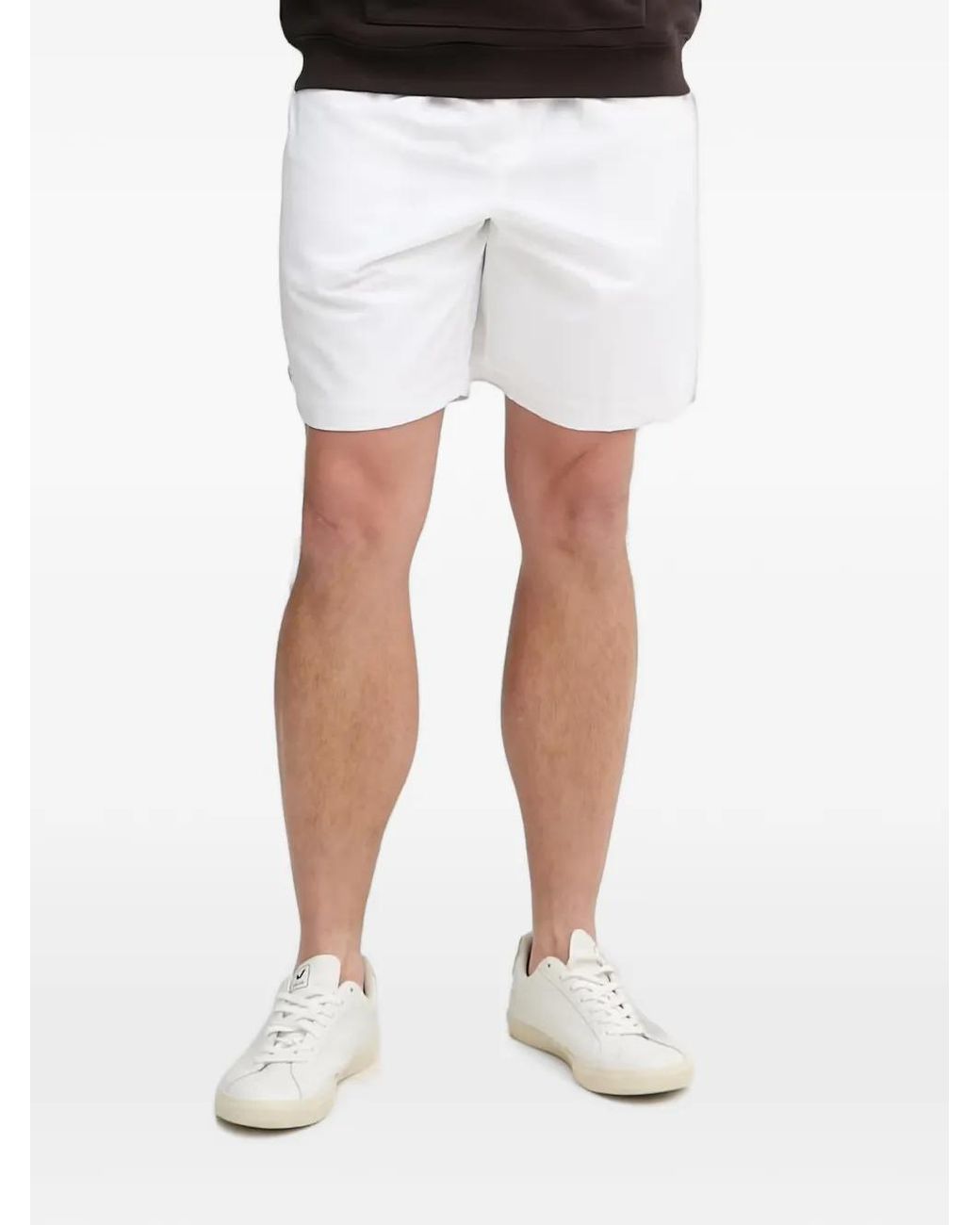Lacoste White Short À Patch Logo for men