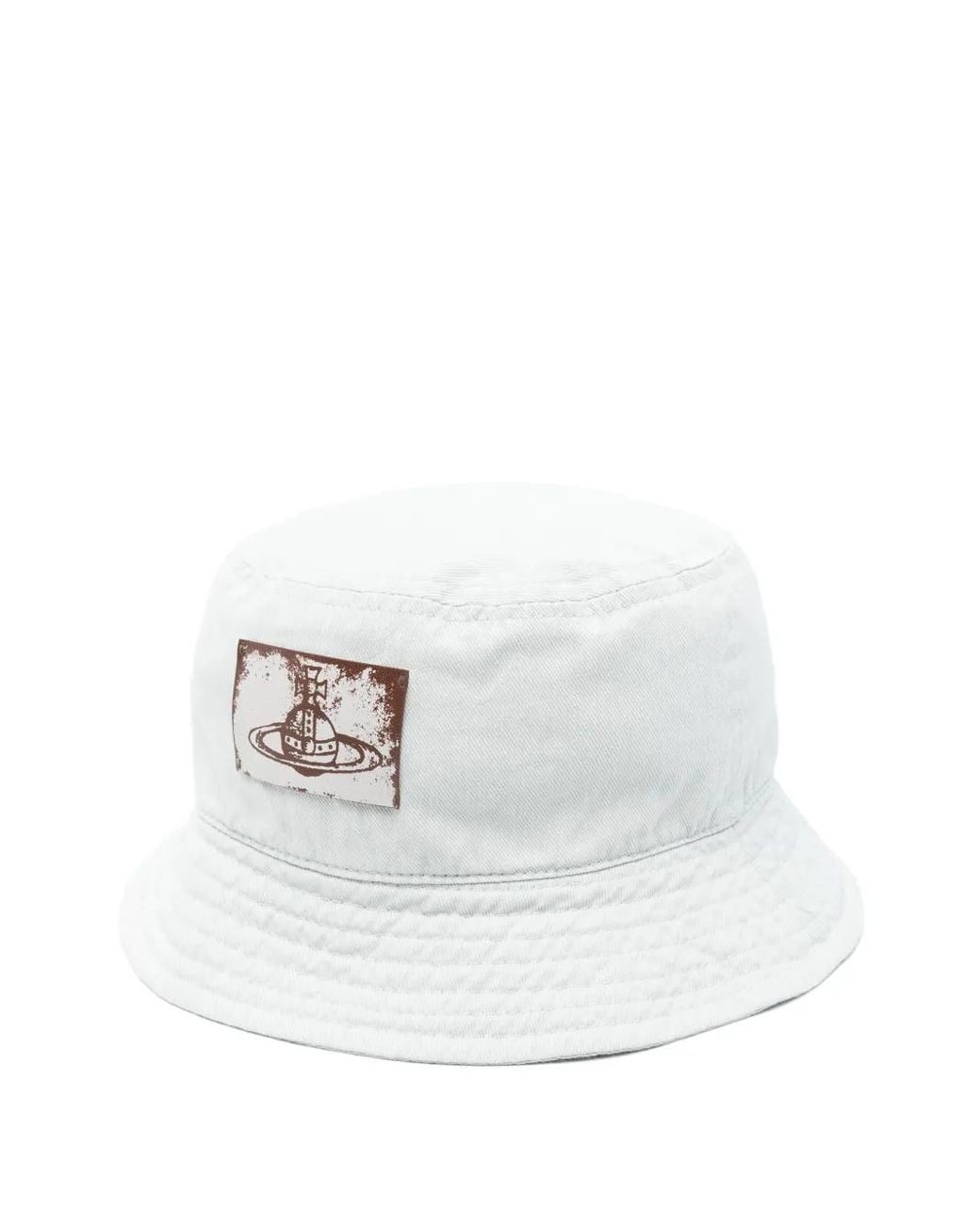 Vivienne Westwood White Orb-Patch Bucket Hat