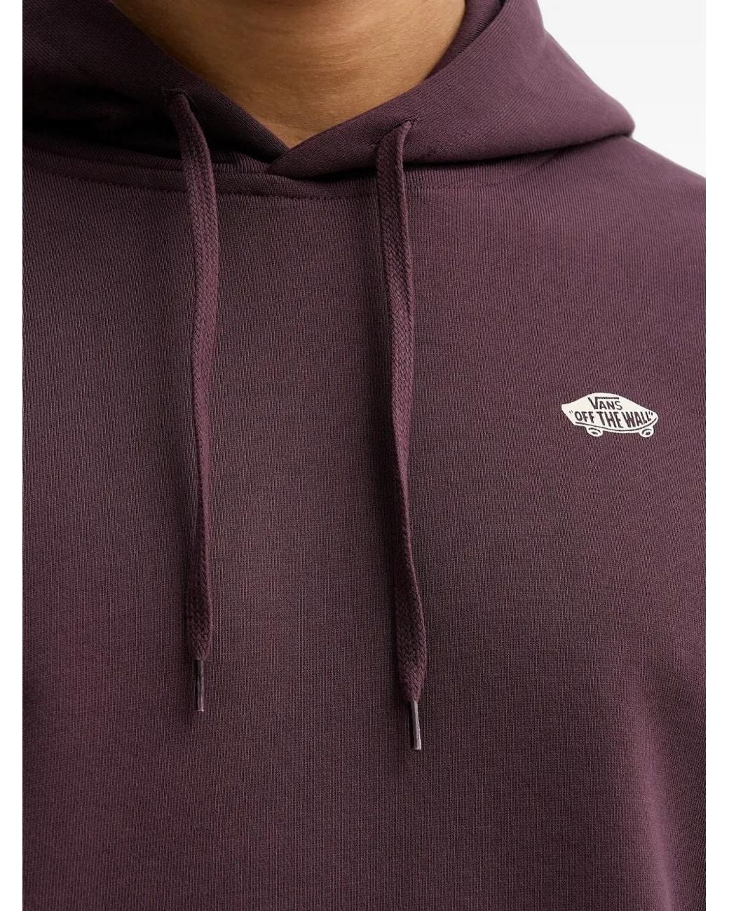 Vans Purple Logo-Print Cotton Hoodie for men