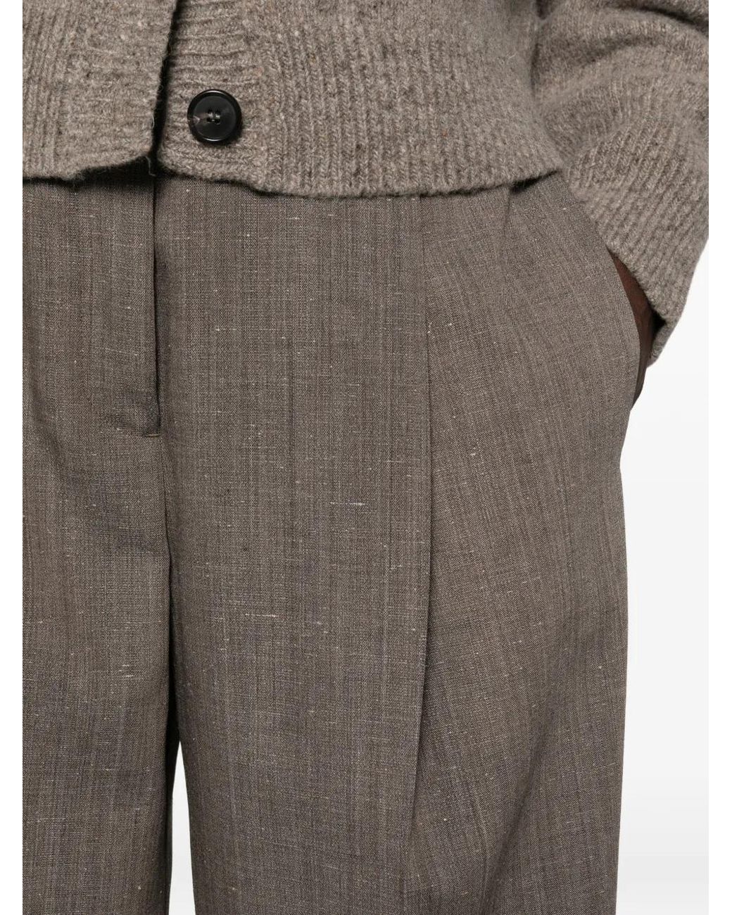 Rohe Gray Daria Pleated Trousers